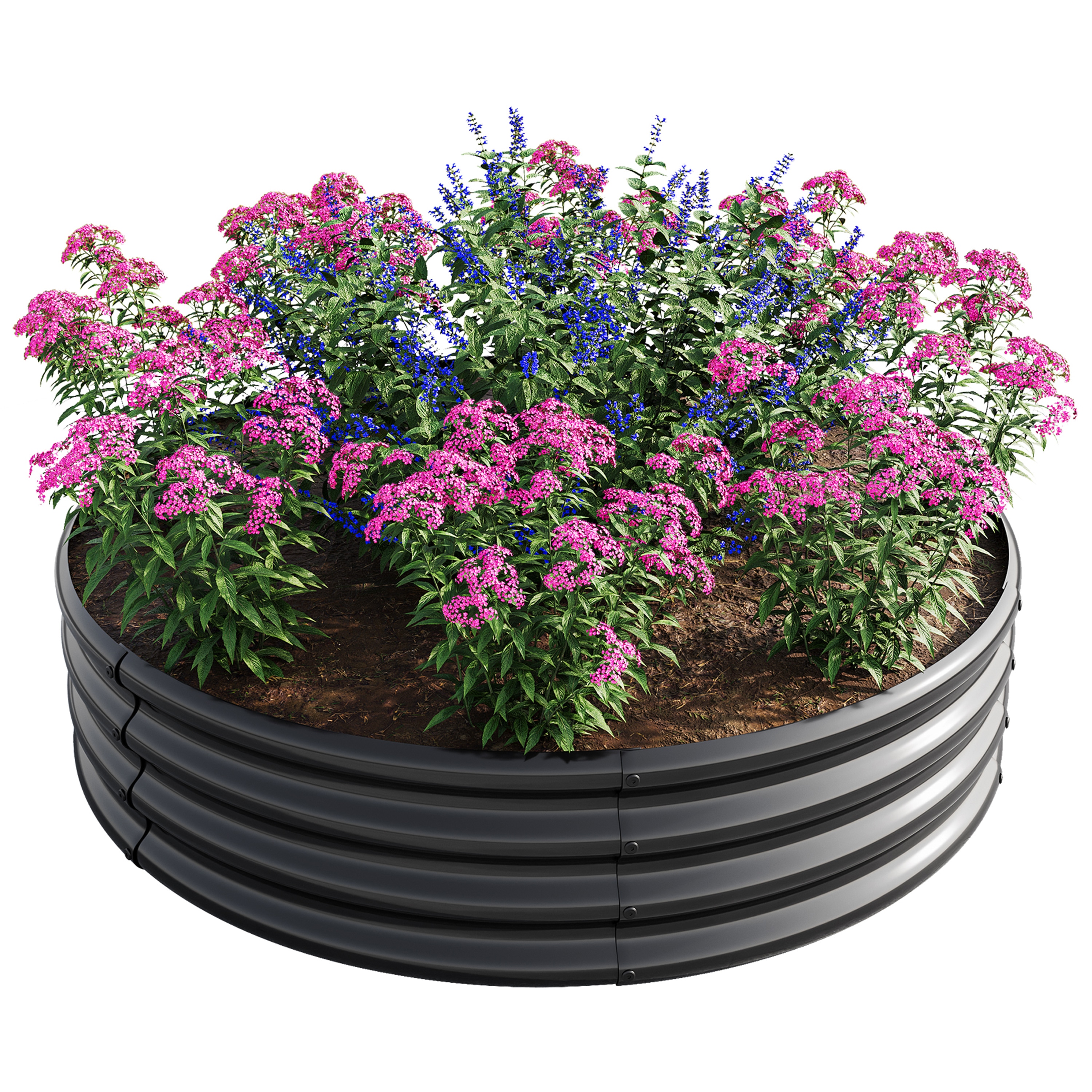 ToolCat NGG29-43-TTX 11.7-cu ft 47.24-in W x 47.24-in L x 11.42-in H Black Galvanized Metal Raised Garden Bed