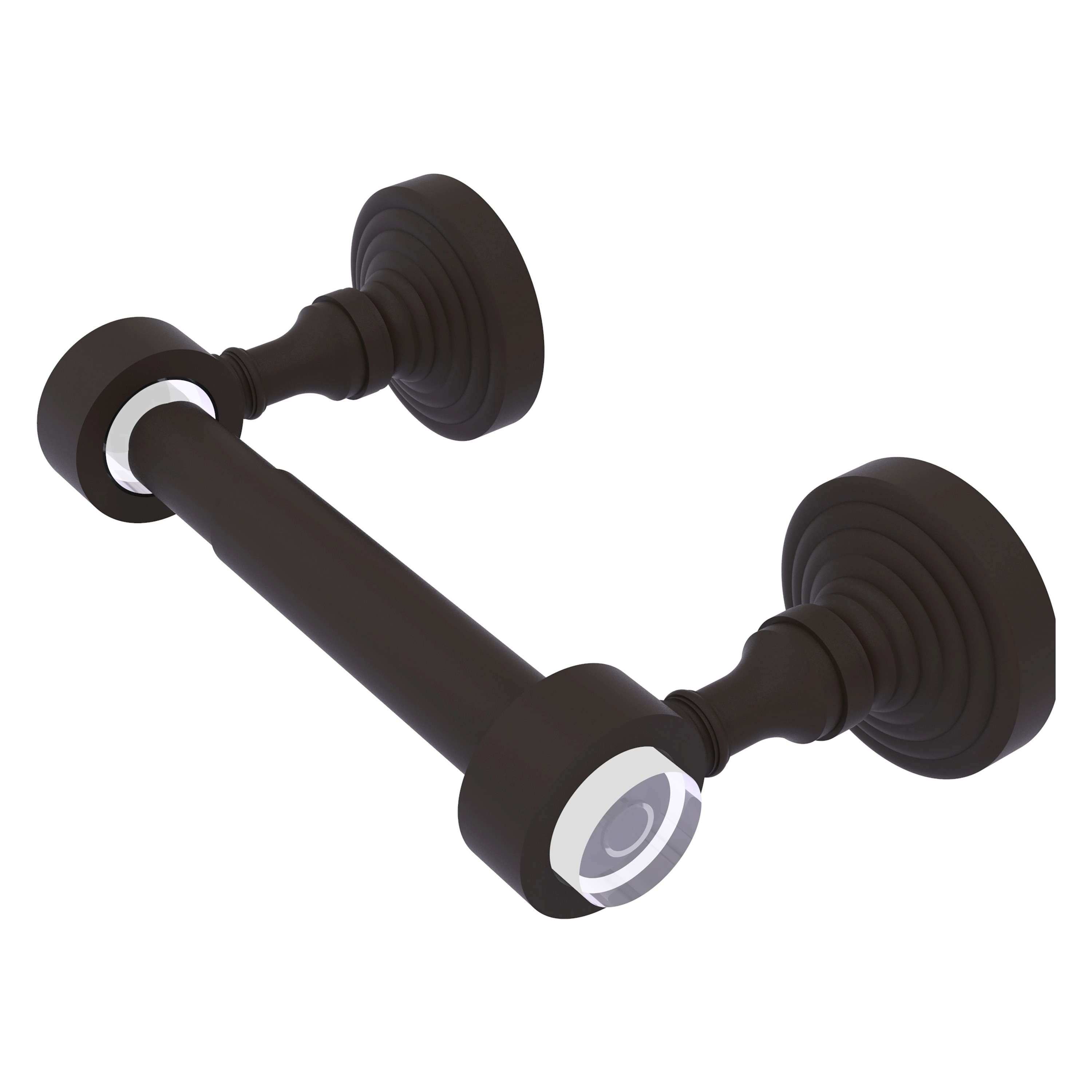 Allied Brass PG-24-ORB Pacific Grove Oil-rubbed Bronze Wall mount Double post Toilet Paper Holder 1 -Rolls with Storage