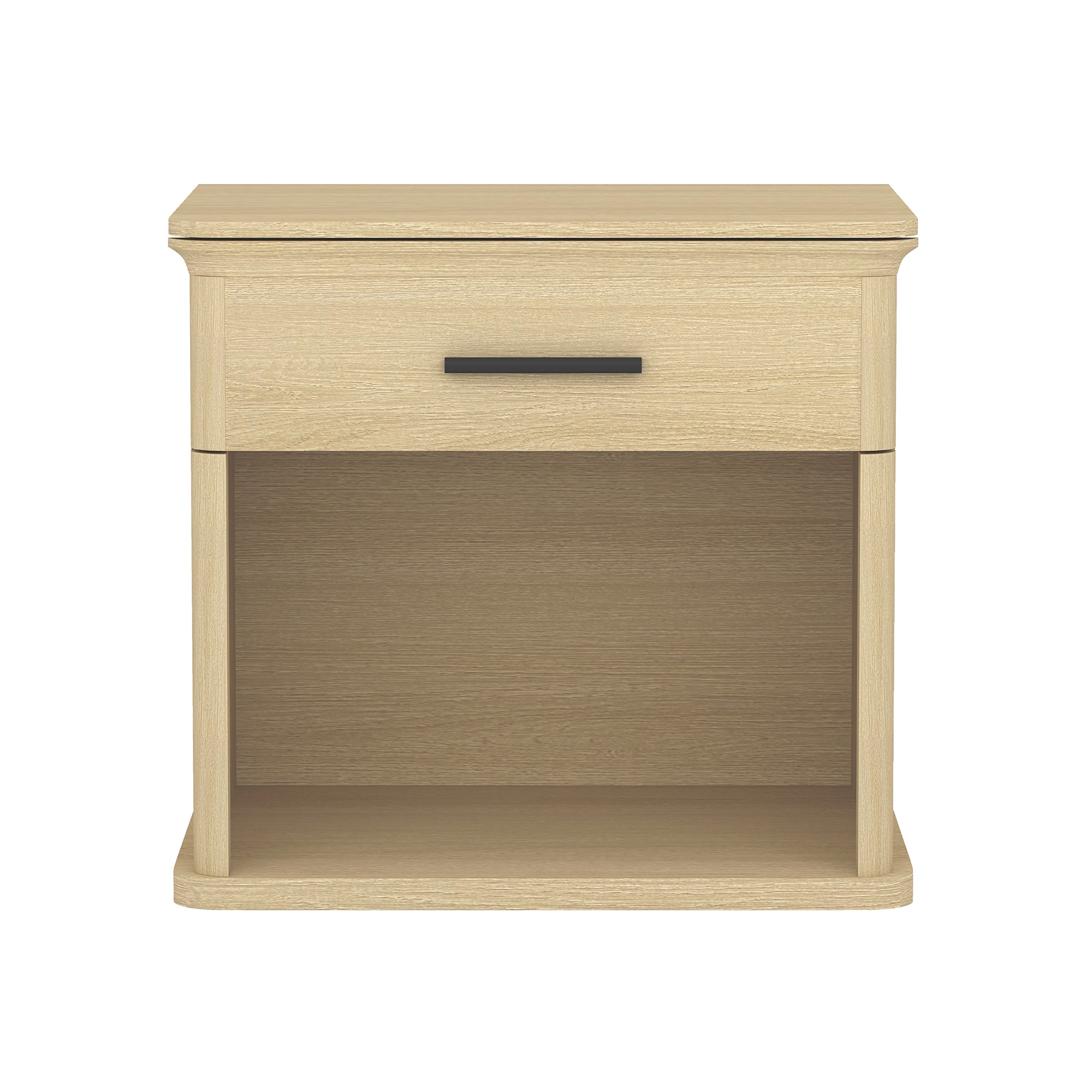 Manhattan Comfort - Clifford Traditional Nightstand in Natural Oak (1-Drawer)