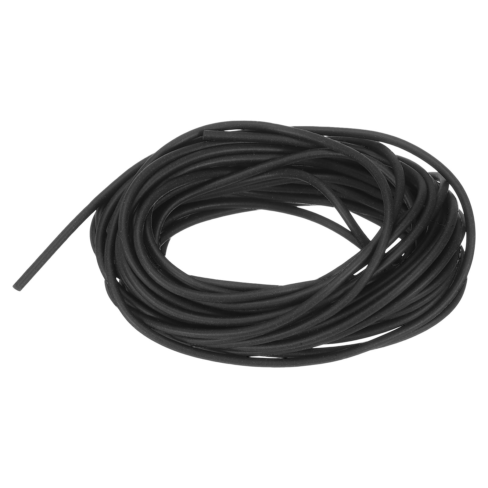 Unique Bargains Silicone Foam Seal Strip 1.8mm(0.07 Inch) Dia 5.5 Meters(18.04 Ft) Long Sponge Rubber Weather Seal Strip Round Rubber Cord Solid for DIY Warehouse Pads Foam Tubing Crafts - Black