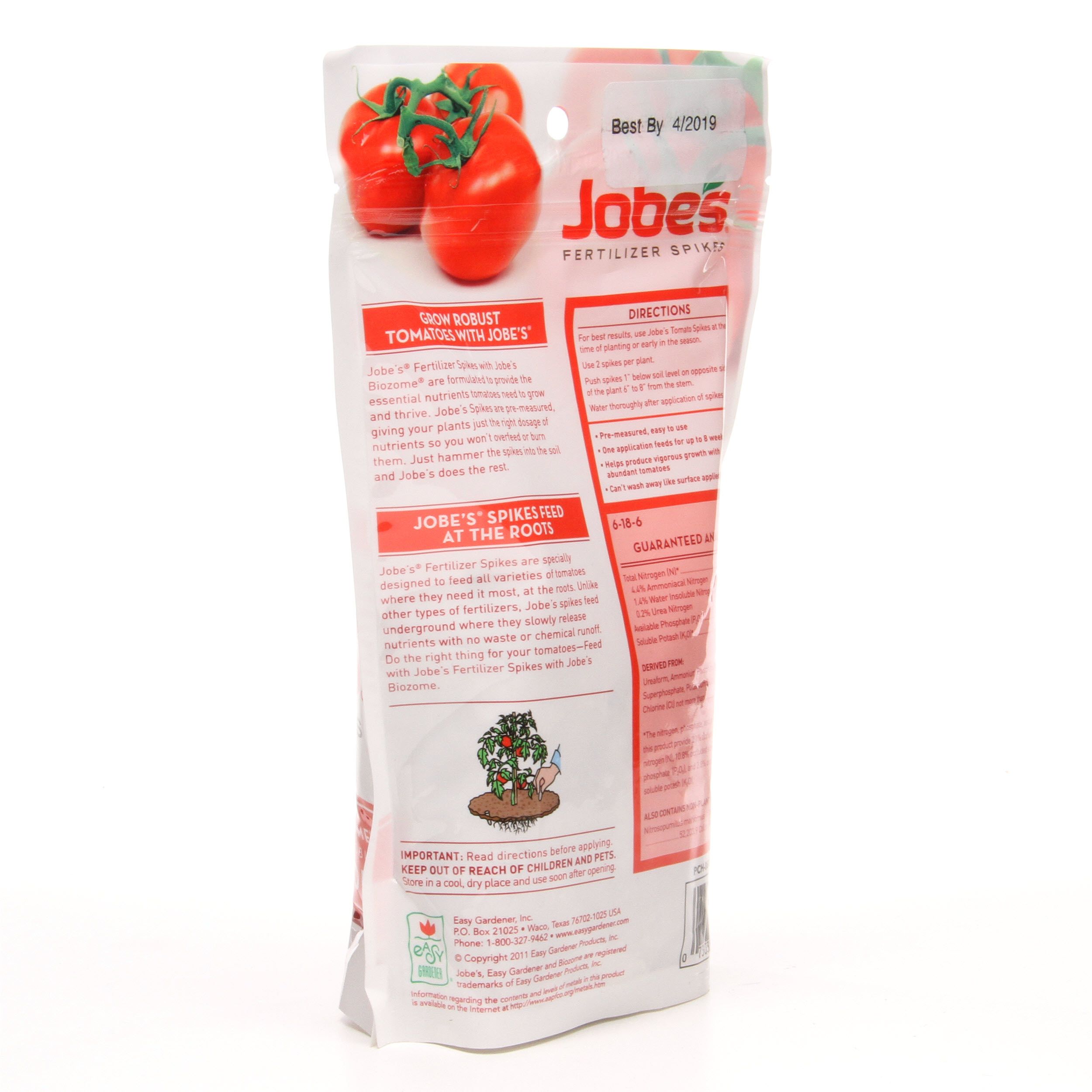 Jobe'S Vegetable Fertilizer Spikes 2-7-4 Spike Organic 