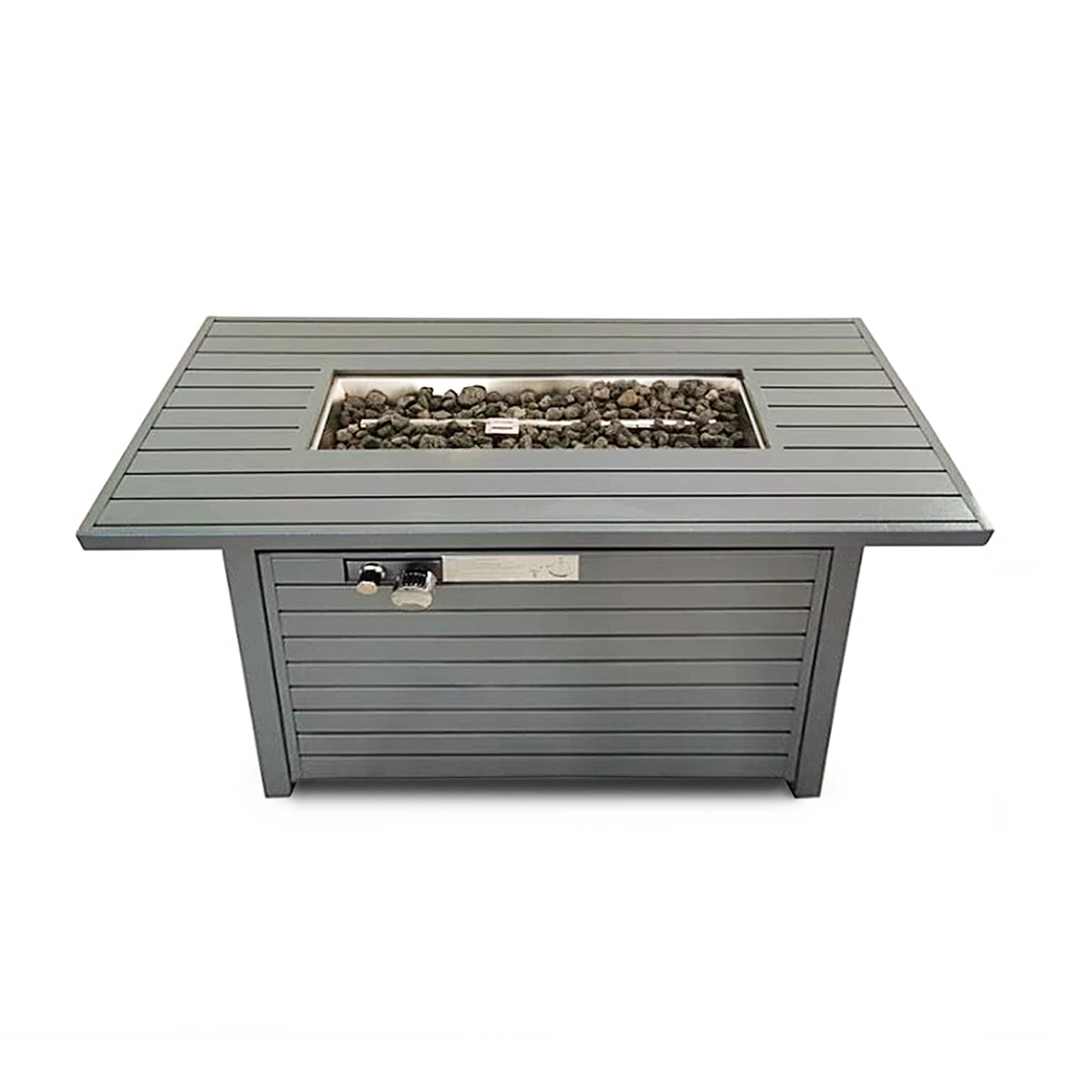 Mondawe MO-LS42380 42-in W 50000 Maximum BTUs Steel Rectangle Portable Liquid propane Fire pit table