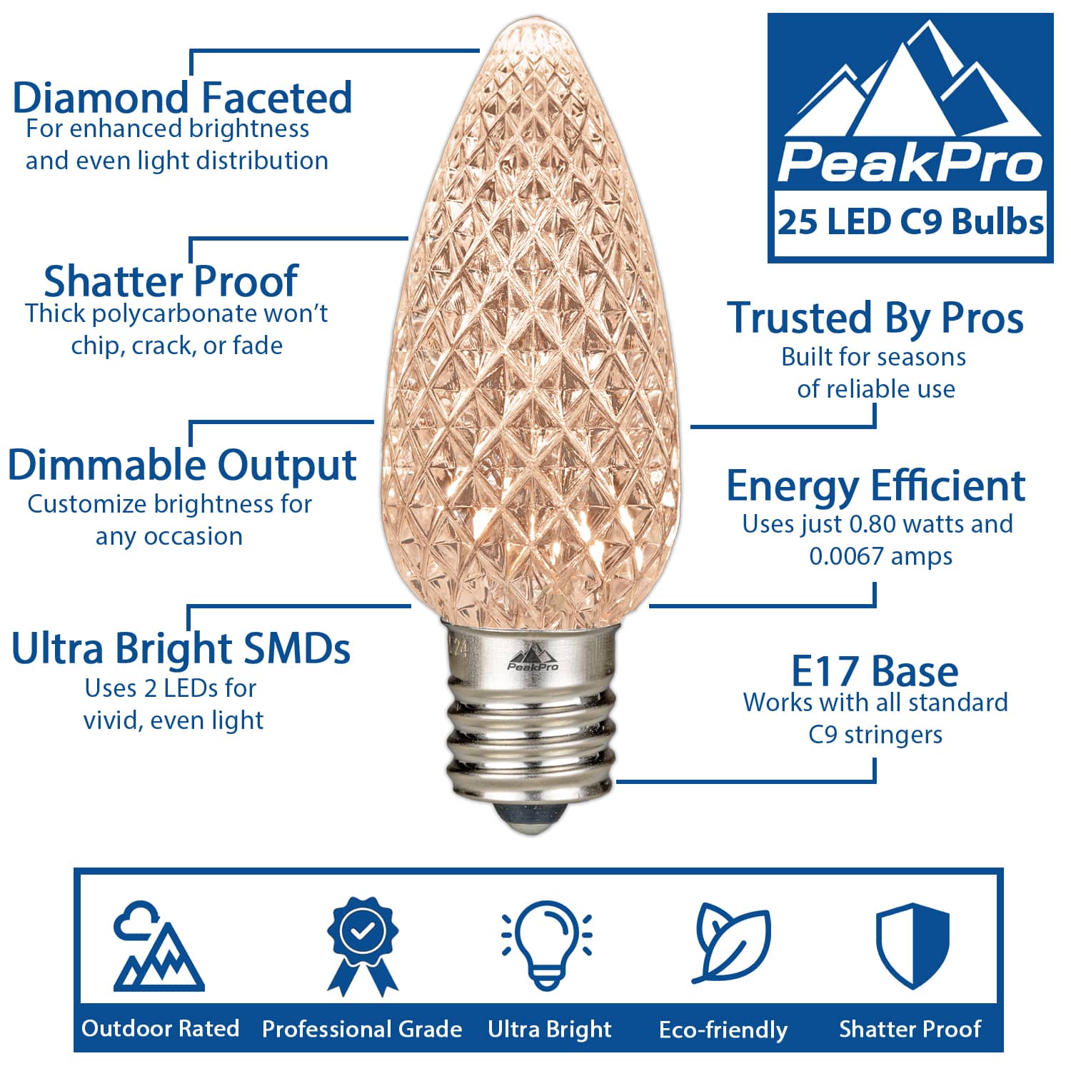 Novelty Lights C9-UB-19WW-DF Christmas-String-Lights - View #2