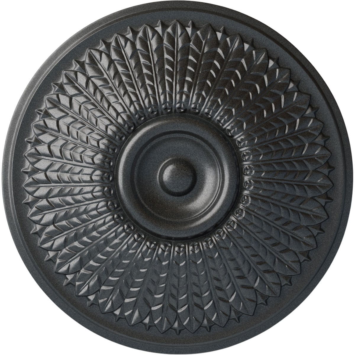 Ekena Millwork CM23MOPES Modena 23.5-in W x 23.5-in L Painted Pewter Polyurethane Whole Ceiling Medallion