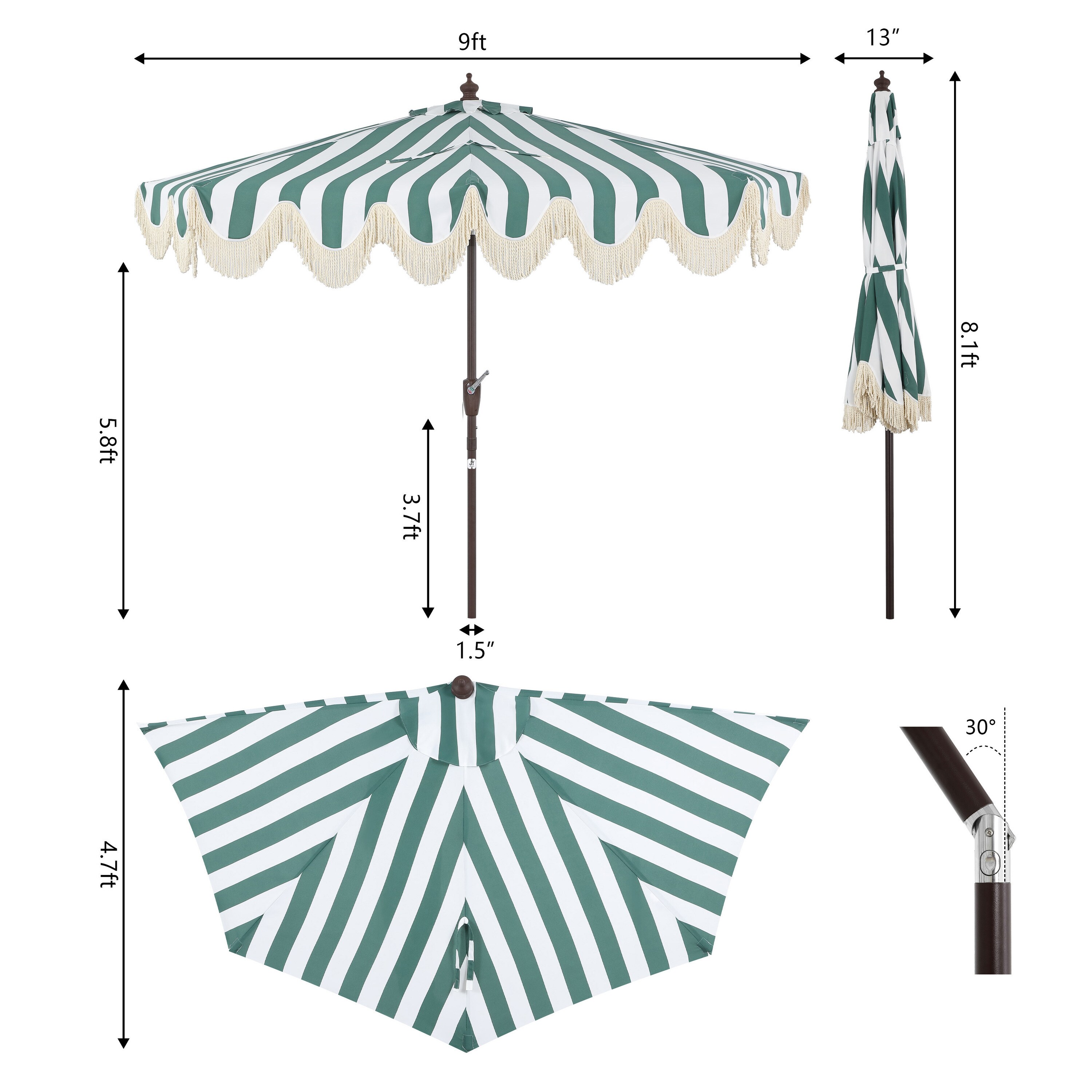 JONATHAN  Y UMB1201F Umbrellas-2 - View #4