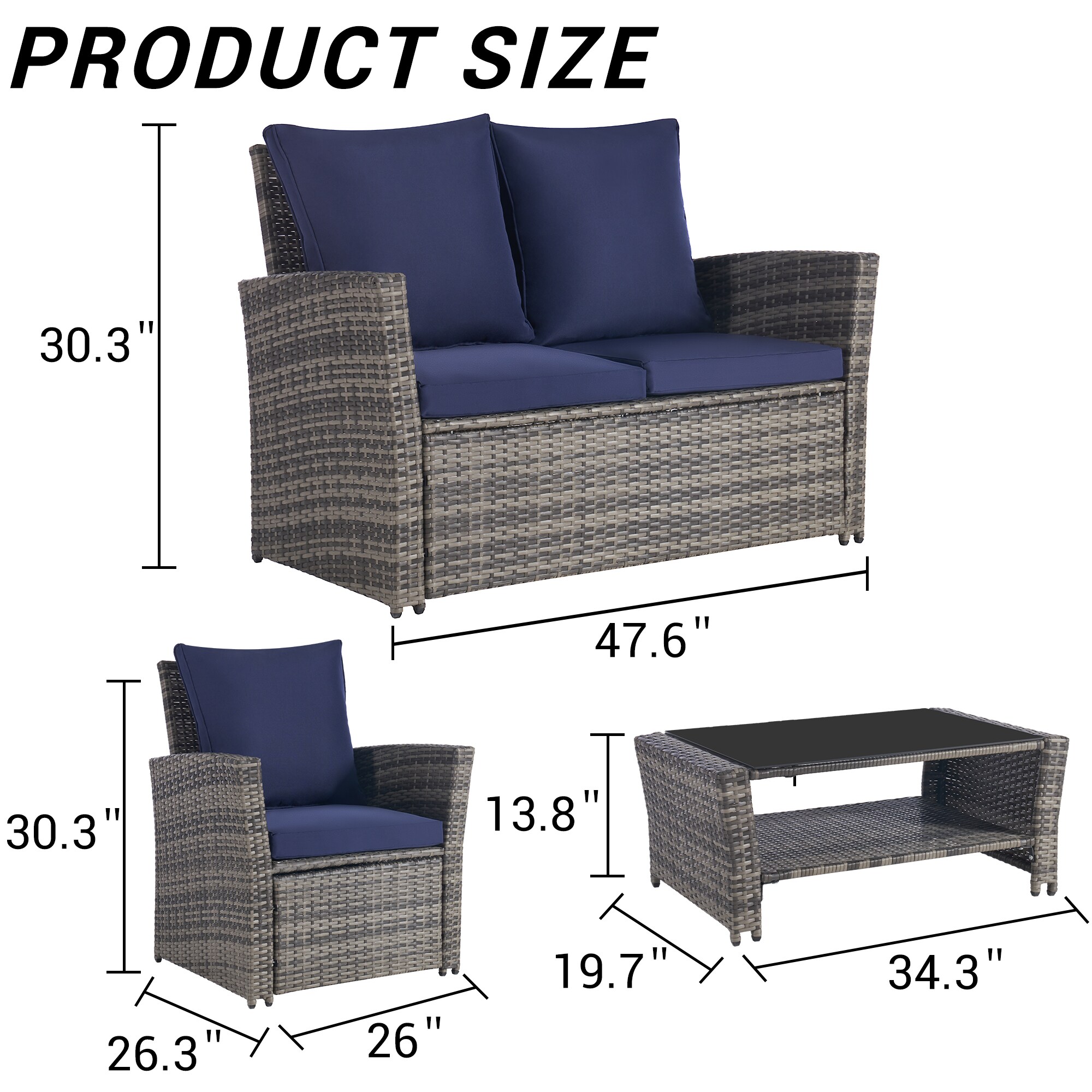 AHIOU HOME ZAAHG-P146983SF Patio-Conversation-Sets - View #10