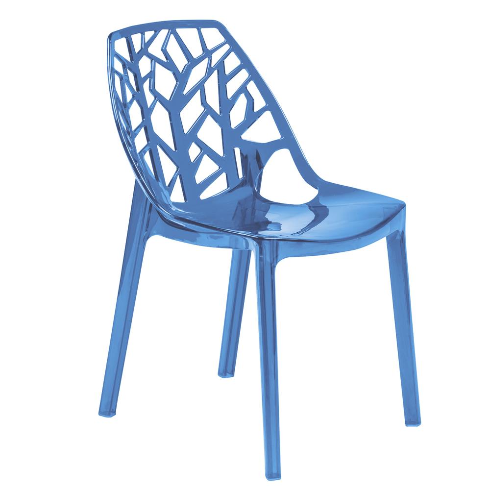 Leisuremod BG3143422 Cornelia Modern Spring CutOut Tree Design Stackable Dining Chair