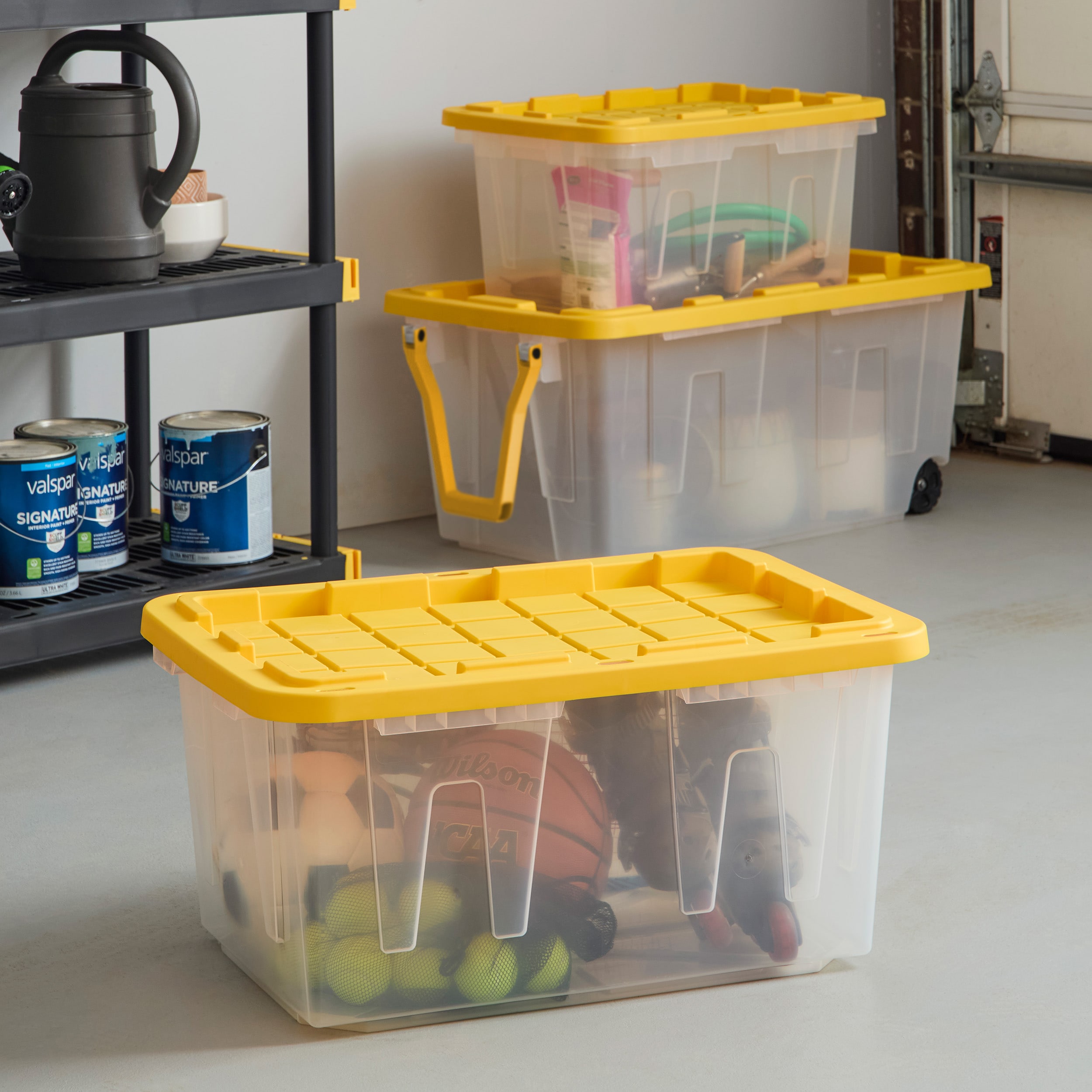Project Source  Heavy Duty Clear Stackable Totes