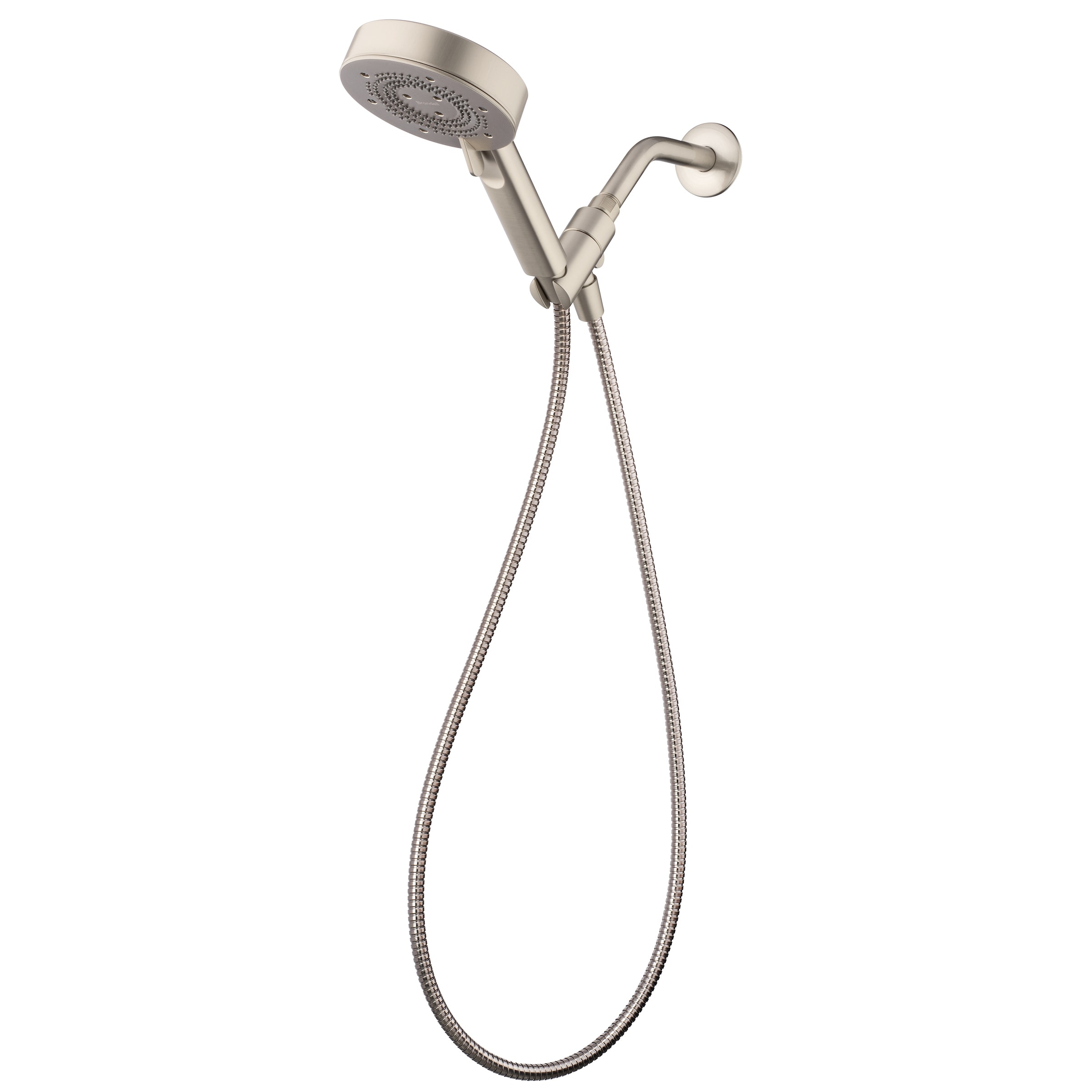 Brondell NE80-HSBB-BN Nebia Yuba Water Saving Showers 5 -Spray Brushed Nickel 5.3-in Round Handheld High Pressure Shower Head 1.5 GPM