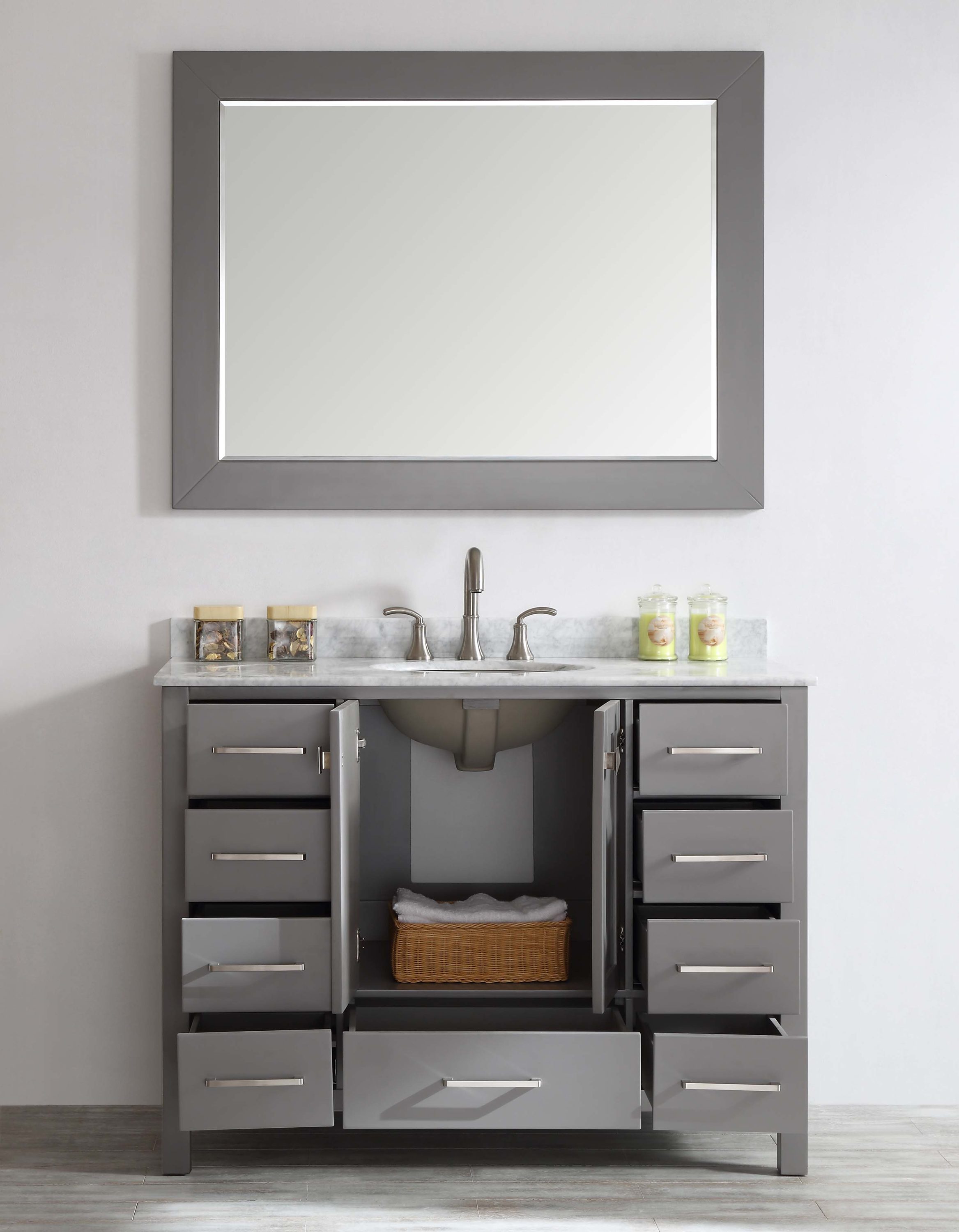 Eviva Aberdeen 48-in Gray Undermount Single Sink Bathroom Vanity With ...