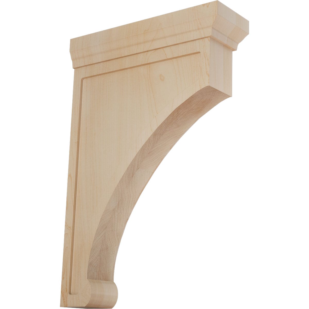 Ekena Millwork BKTW02X08X12GOMA Gomez 2-1/2-in x 8-in x 12-in Maple Brown Wood Standard bracket