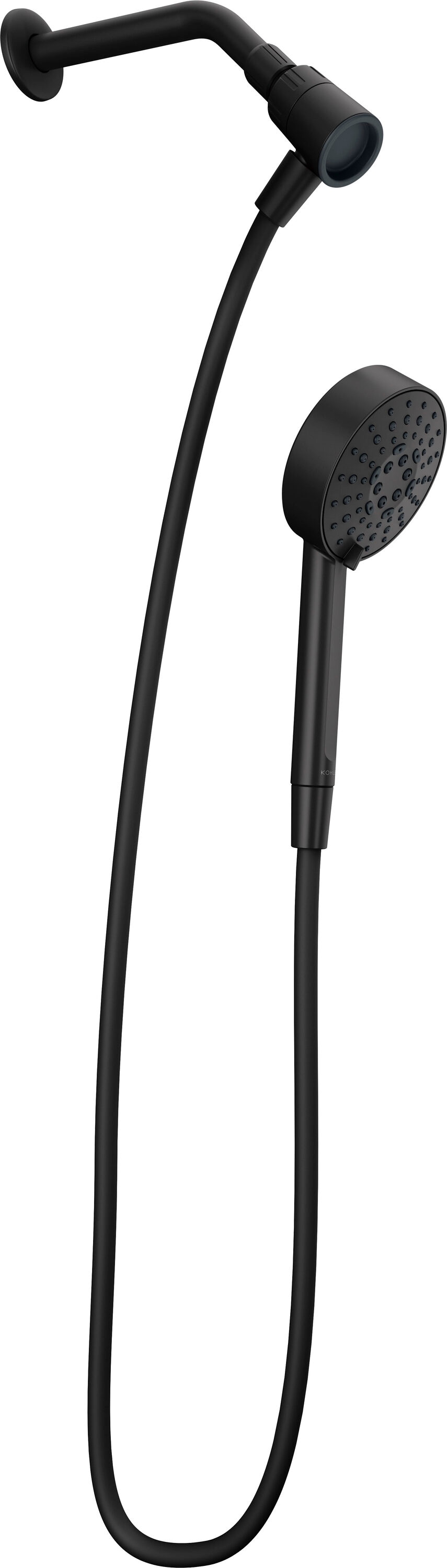 KOHLER Premise Matte Black Round Handheld Shower Head 1.75-GPM (6.6-LPM)