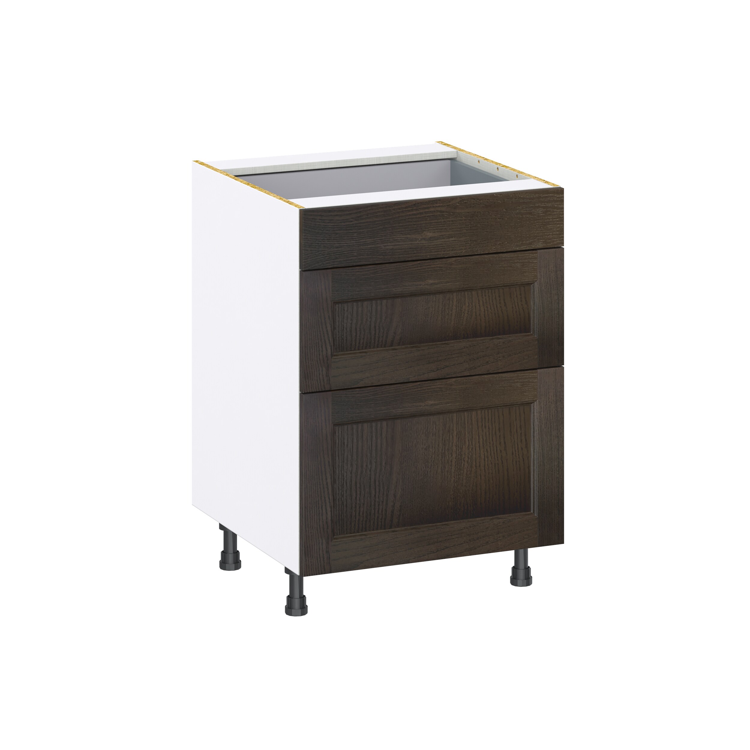 Hugo&Borg DSB3D24-MO Montclaire 24-in W x 34.5-in H x 24-in D Wood 3 -Drawers Drawer Base Fully assembled Cabinet (Recessed Panel Shaker)