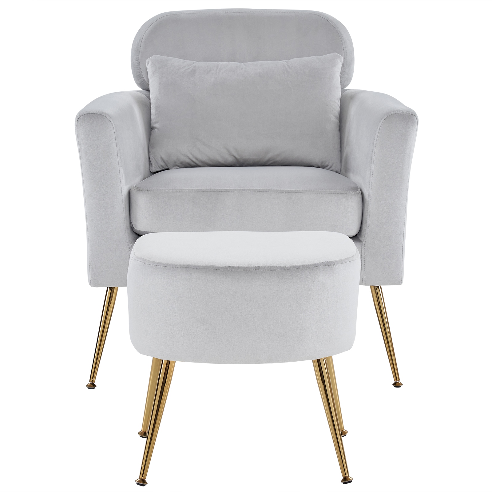 Winado LO1G52002594 Modern Gray Velvet Accent Chair