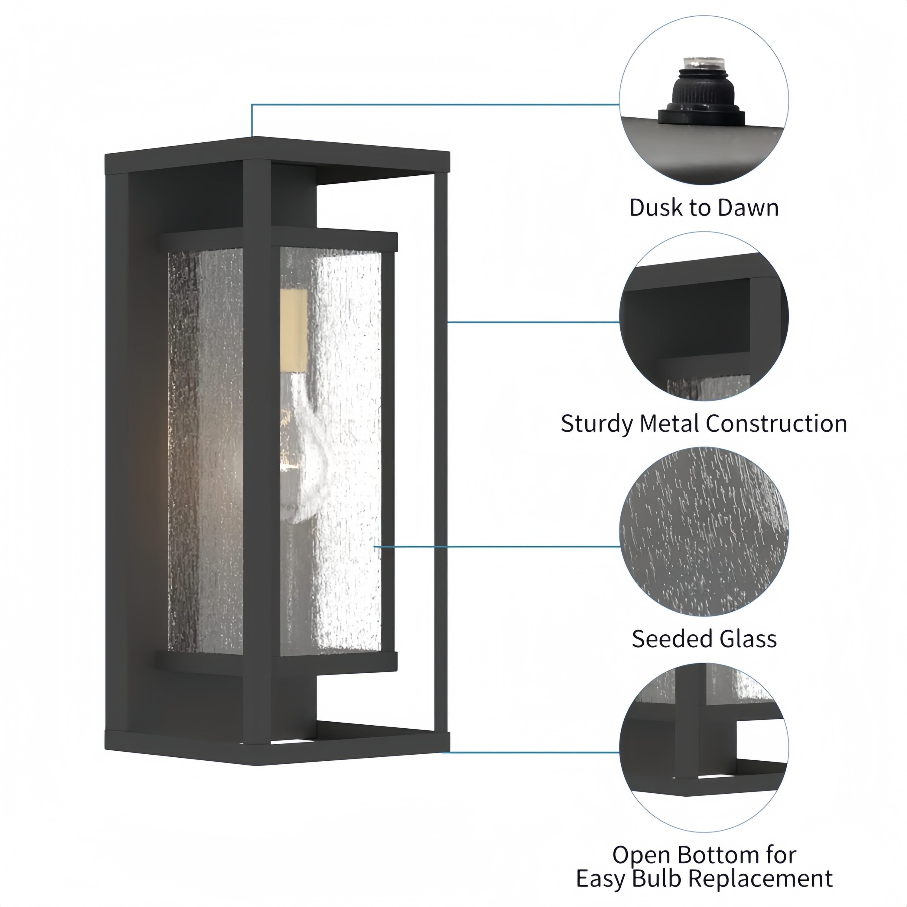 Maxax MX7006-W1BK Outdoor-Wall-Lighting - View #3