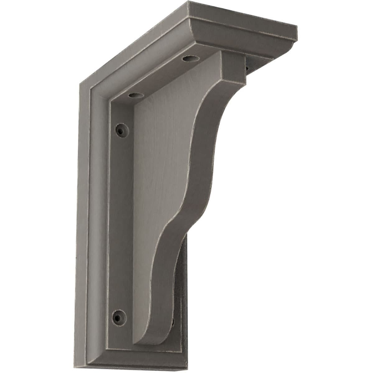 Ekena Millwork BKTWD03X05X07HAGY Hamilton 3-in x 5-in x 7-in Rubberwood Gray Wood Standard Bracket