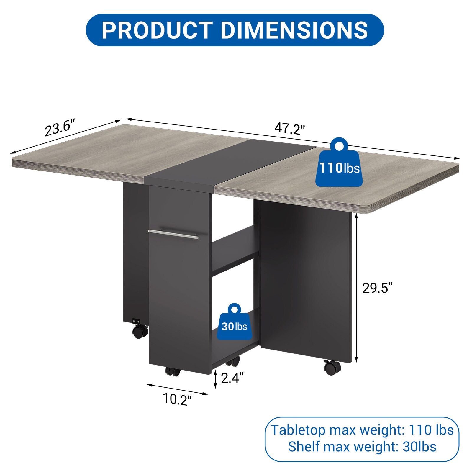 GarveeLife BWR-EYF2WGLA0 Dining-Tables - View #4