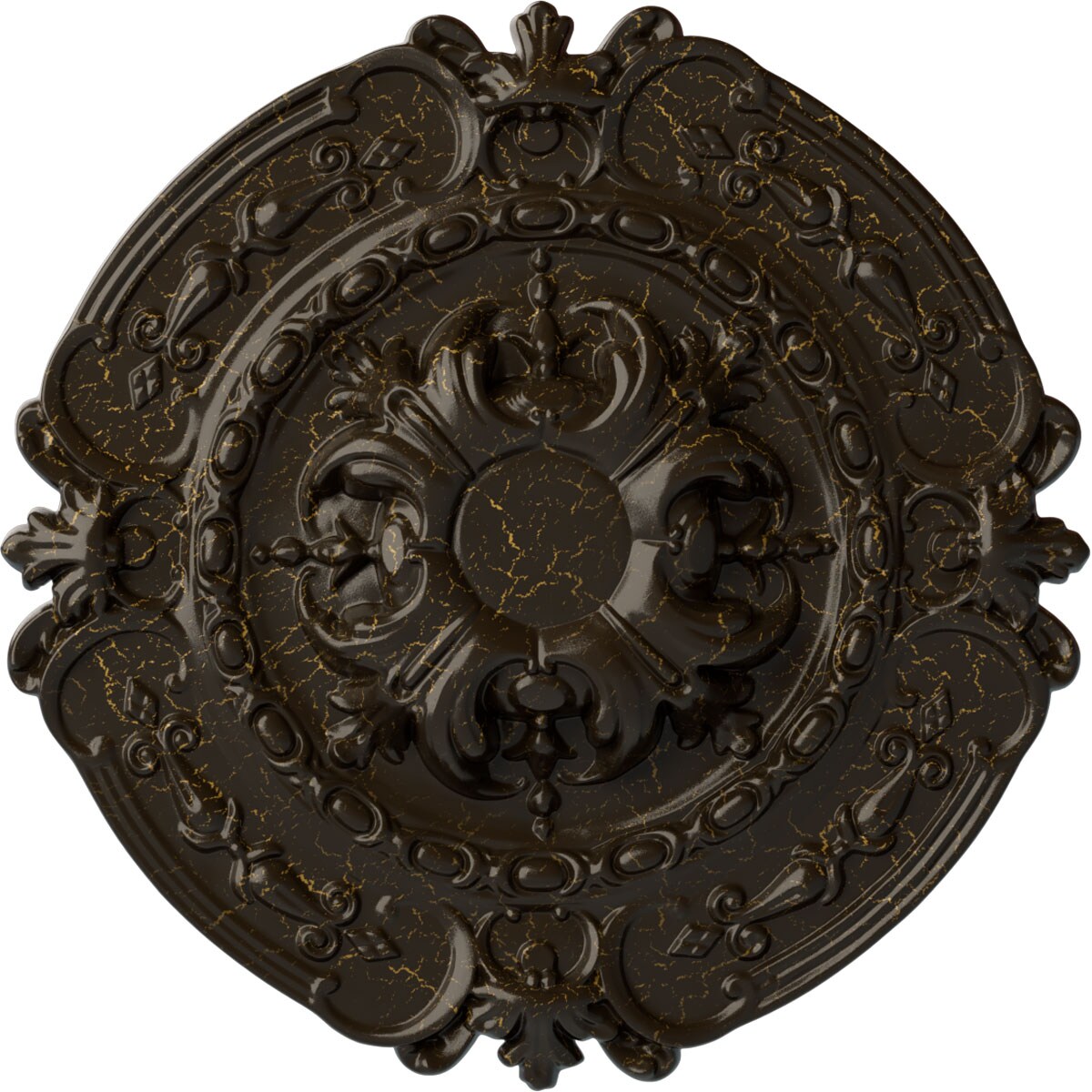 Ekena Millwork CM17SOSHC Southampton 16.375-in W x 16.375-in L Painted Stone Hearth Crackle Polyurethane Whole Ceiling Medallion