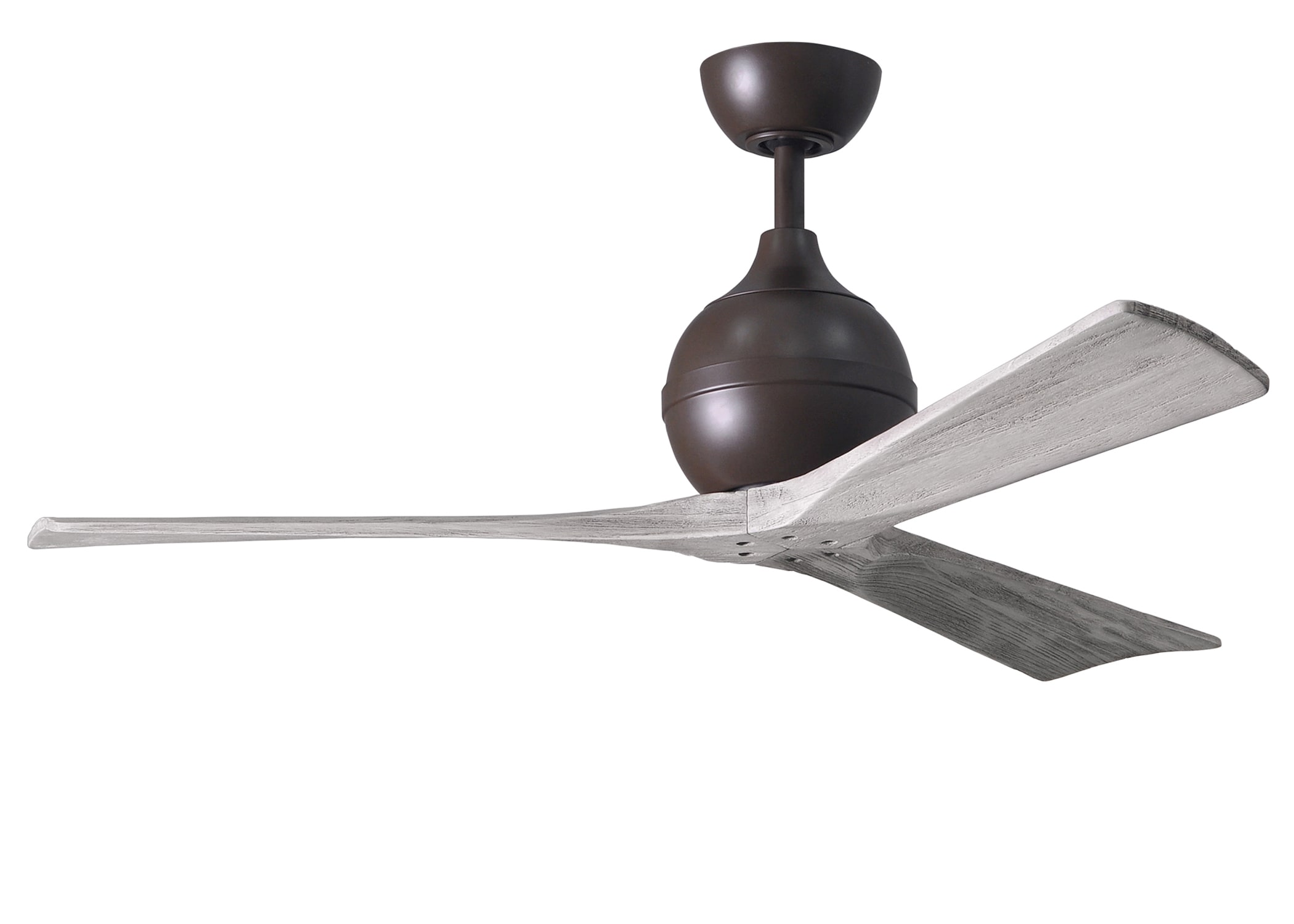 Irene-3 52-in Textured Bronze with Barn Wood Tone Blades Indoor/Outdoor Ceiling Fan and Remote (3-Blade) | - Matthews Fan Company IR3-TB-BW-52