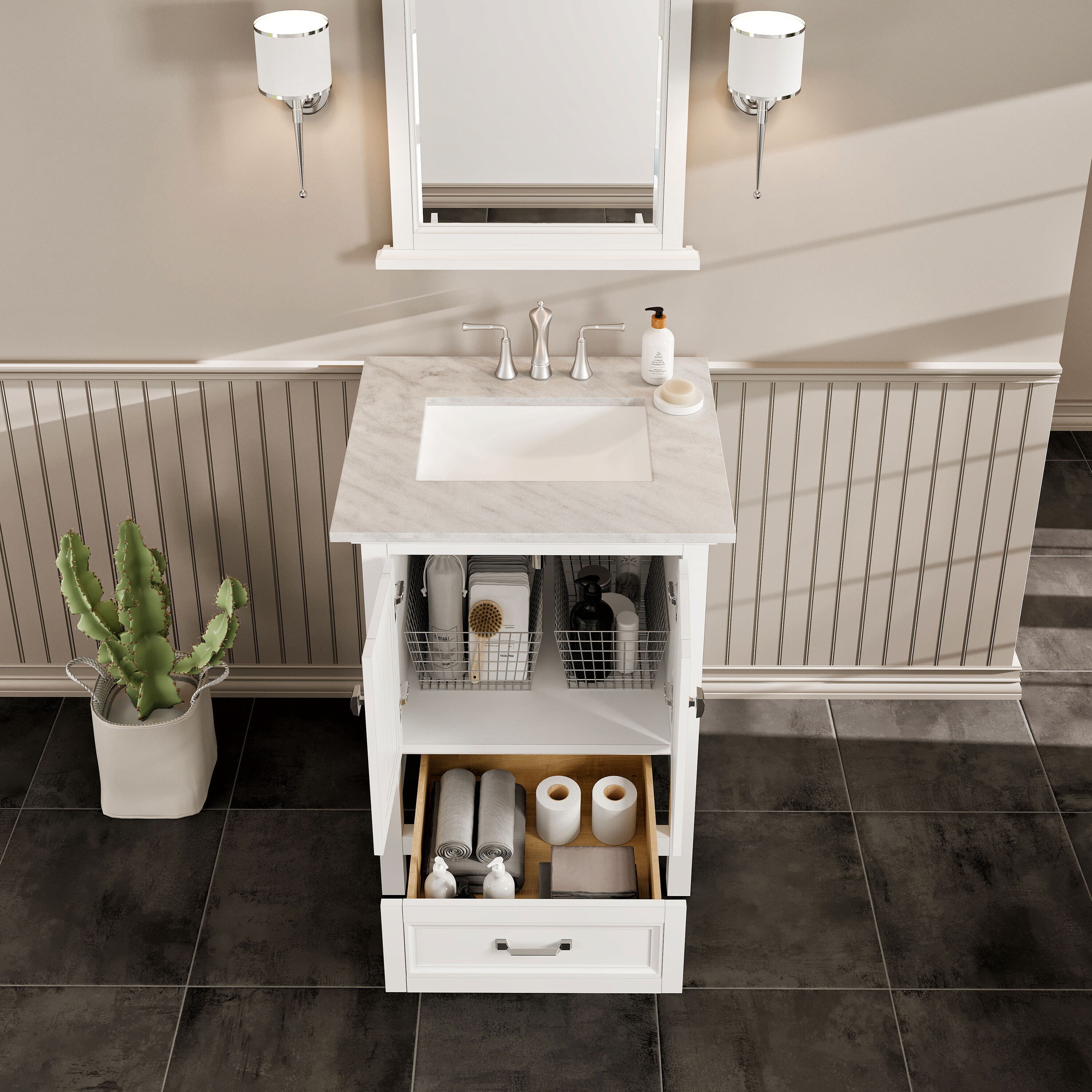 Eviva EVVN612-24WH Bath-Vanity-Combo - View #3