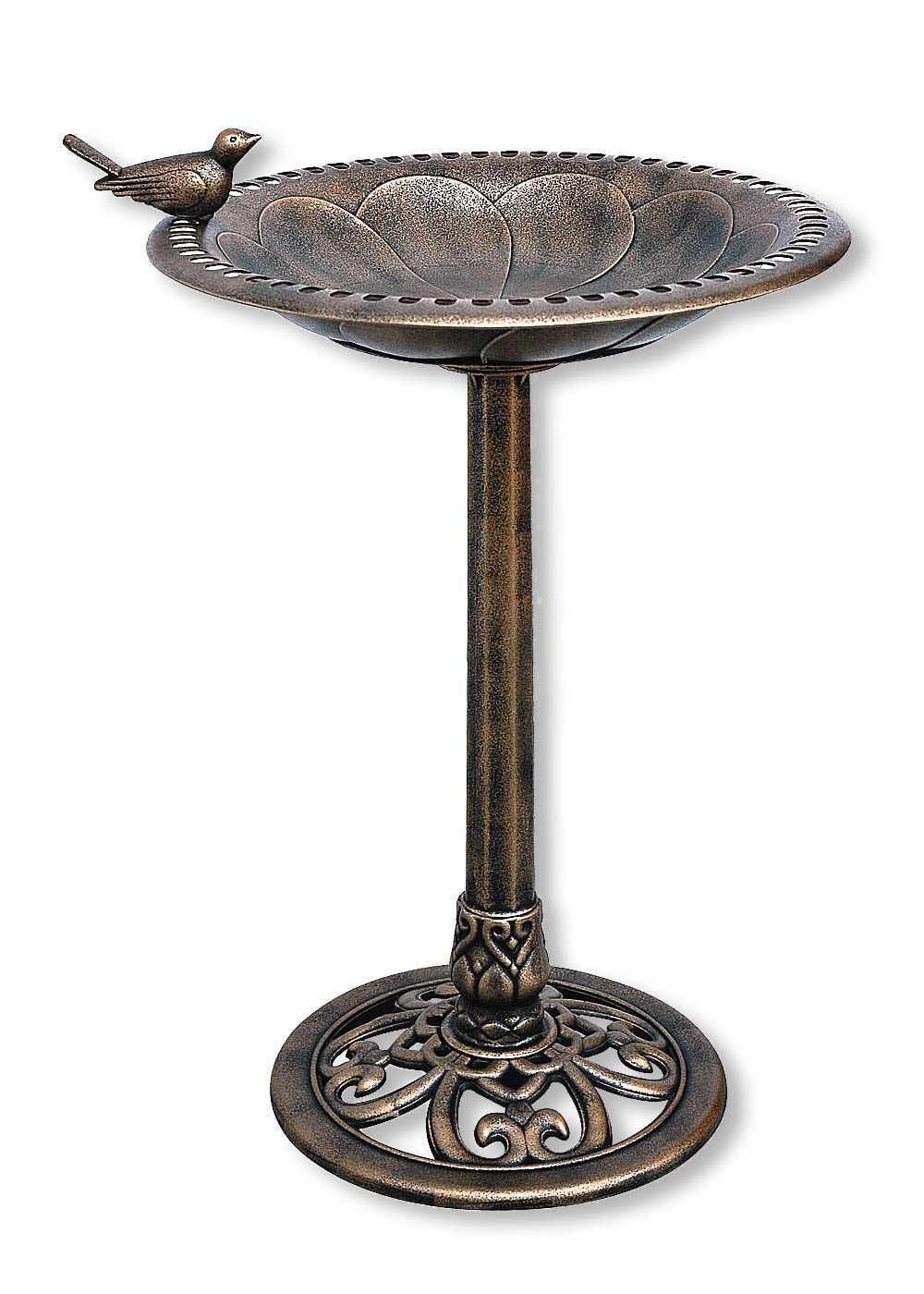 Backyard Expressions 912449 29.9-in H Bronze Resin Complete Birdbath
