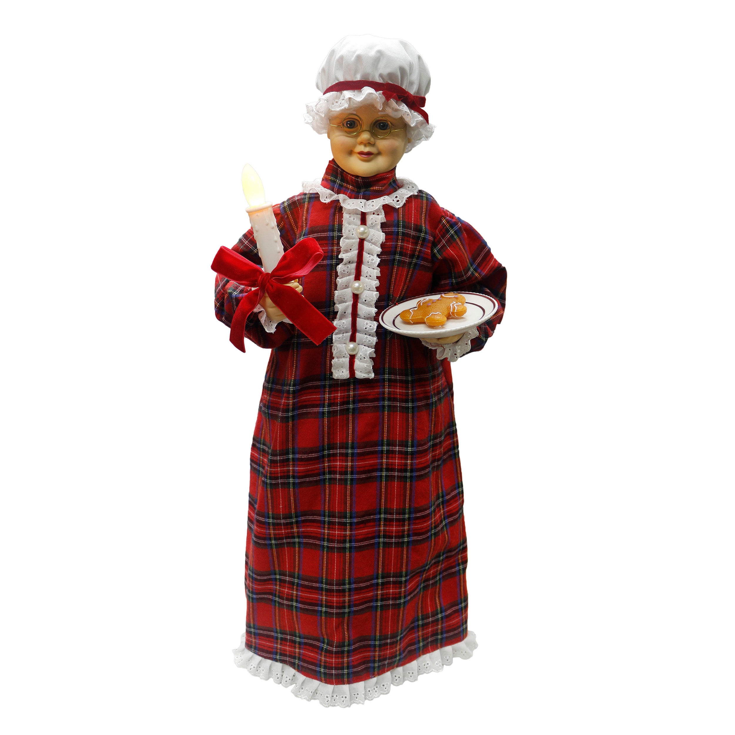 Holiday Living C38796 28-in Musical Animatronic Mrs. Claus Electrical Outlet Christmas Decor