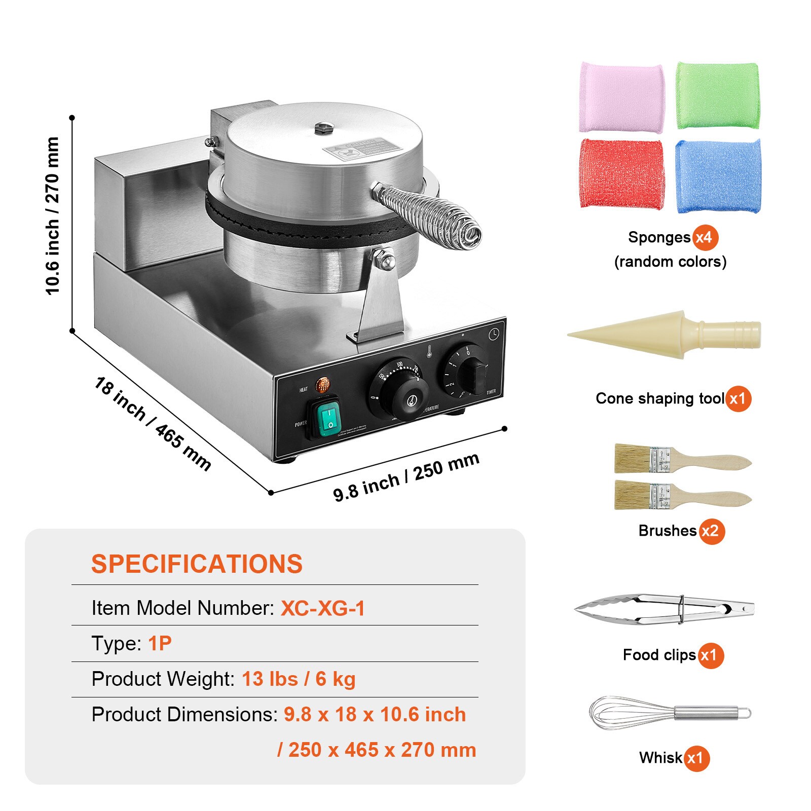 VEVOR SCSYBJLTTHFB11289V1 Waffle-Makers - View #7