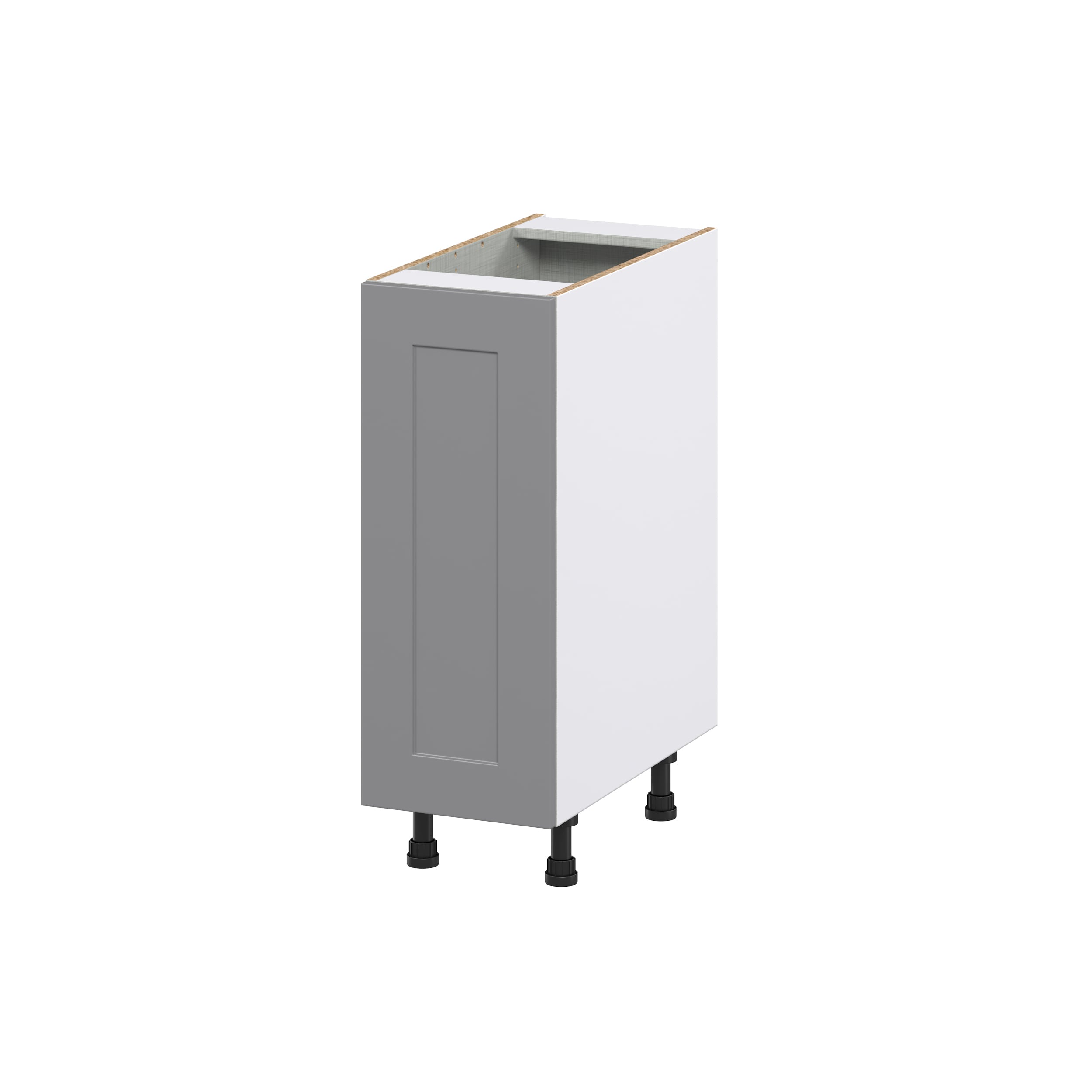 Hugo&Borg DSB12FHPOR-BM Beaumont 12-in W x 34.5-in H x 25-in D Slate Gray Pull-out cabinet Base Fully assembled Cabinet (Recessed Panel Shaker)