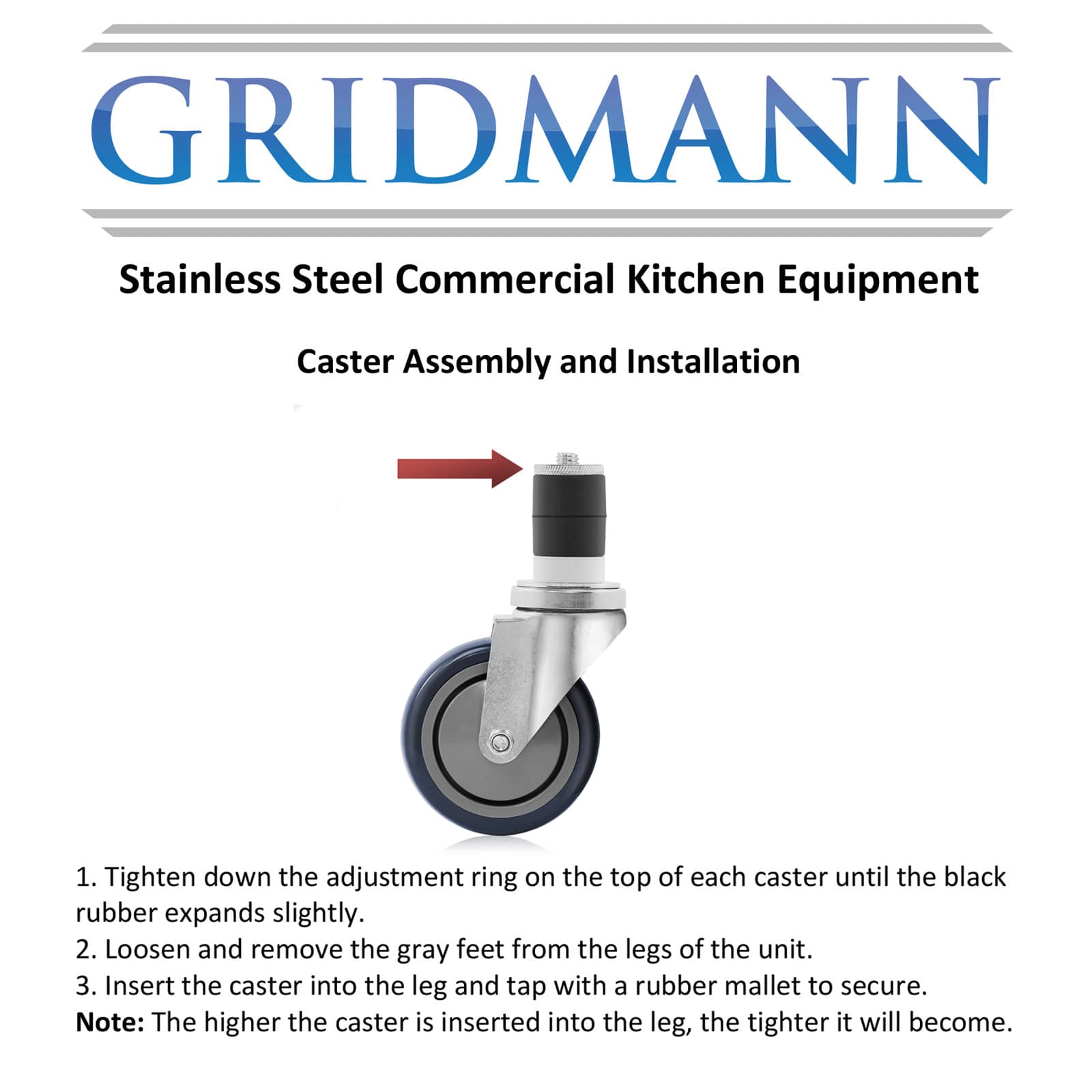 GRIDMANN REST-PREP-CT-4W casters - View #4