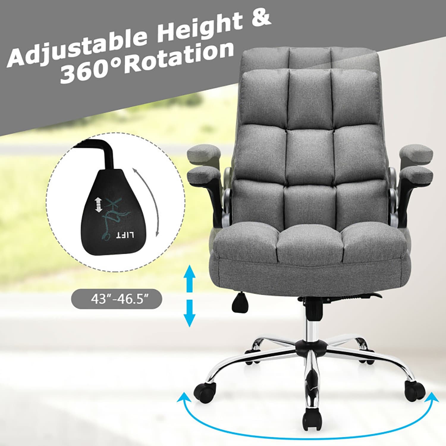 GZMR MR-H971PF-PK Office-Chairs - View #2