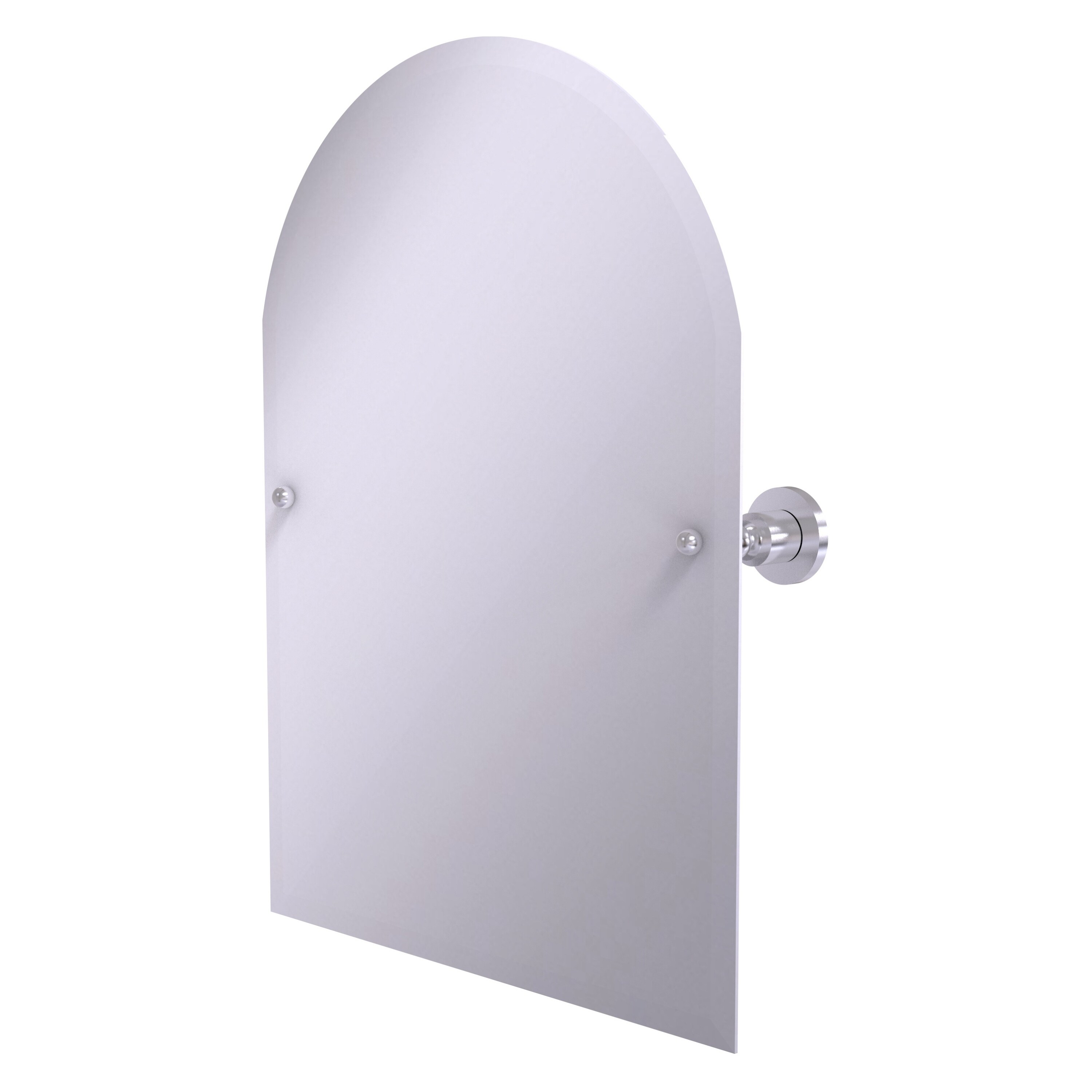 Allied Brass AP-94-SCH Astor Place 21-Inches x 29-Inches Beveled Frameless Arch Tilting Bathroom Vanity Mirror ( Satin Chrome )