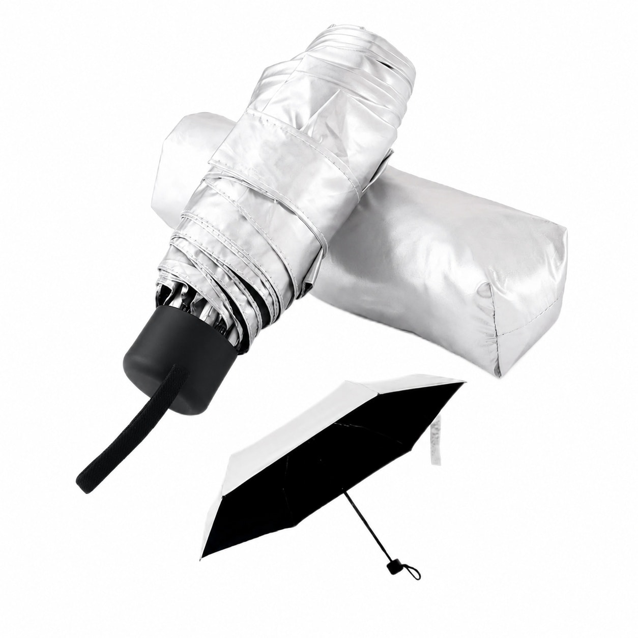 Vrbgify -  Compact Travel Umbrella UV Protection 39 Inches Lightweight Folding Design Portable Mi...
