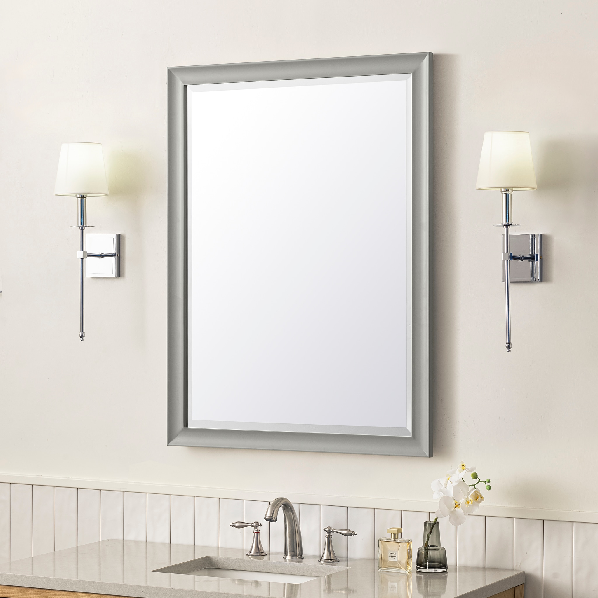 James Martin Vanities Glenbrooke 30-in x 40-in Bathroom Vanity Mirror ...