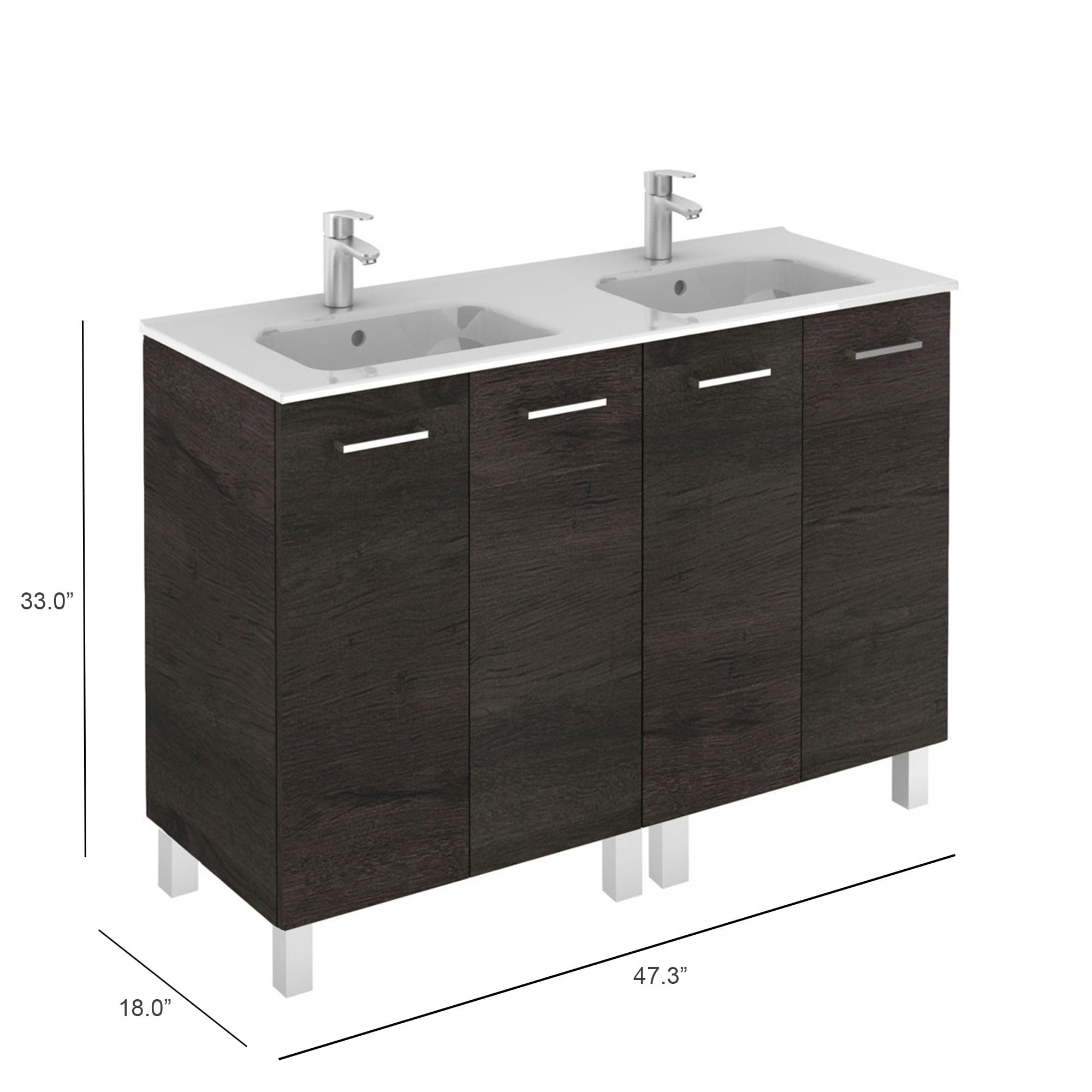 WS Bath Collections LOGIC 120 WE Bath-Vanity-Combo - View #4