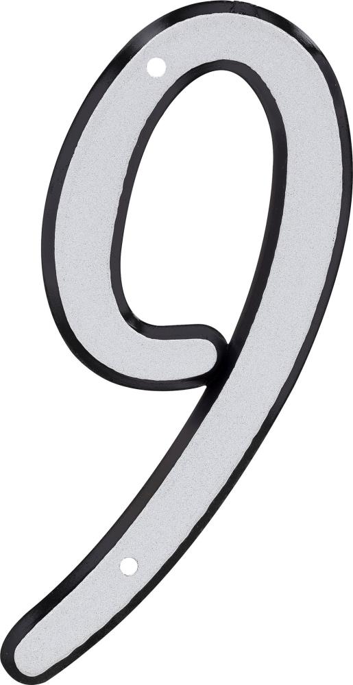 Hillman 841614 4-in Reflective Silver Number 9