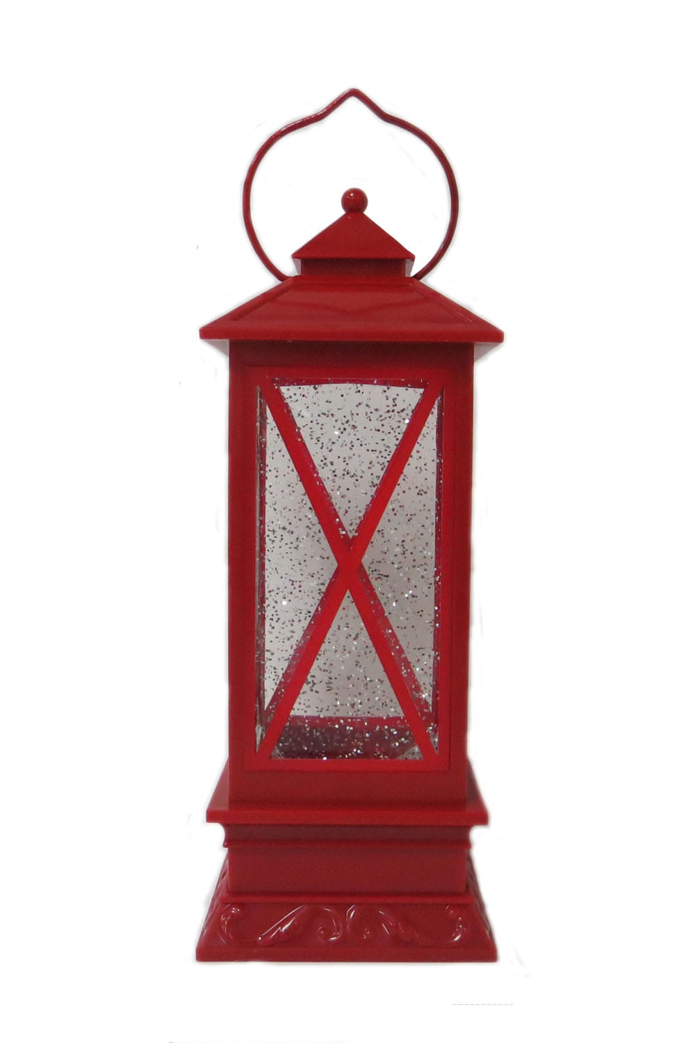 Holiday Living 661454B Red, Clear Lighted Lantern Snow Globe