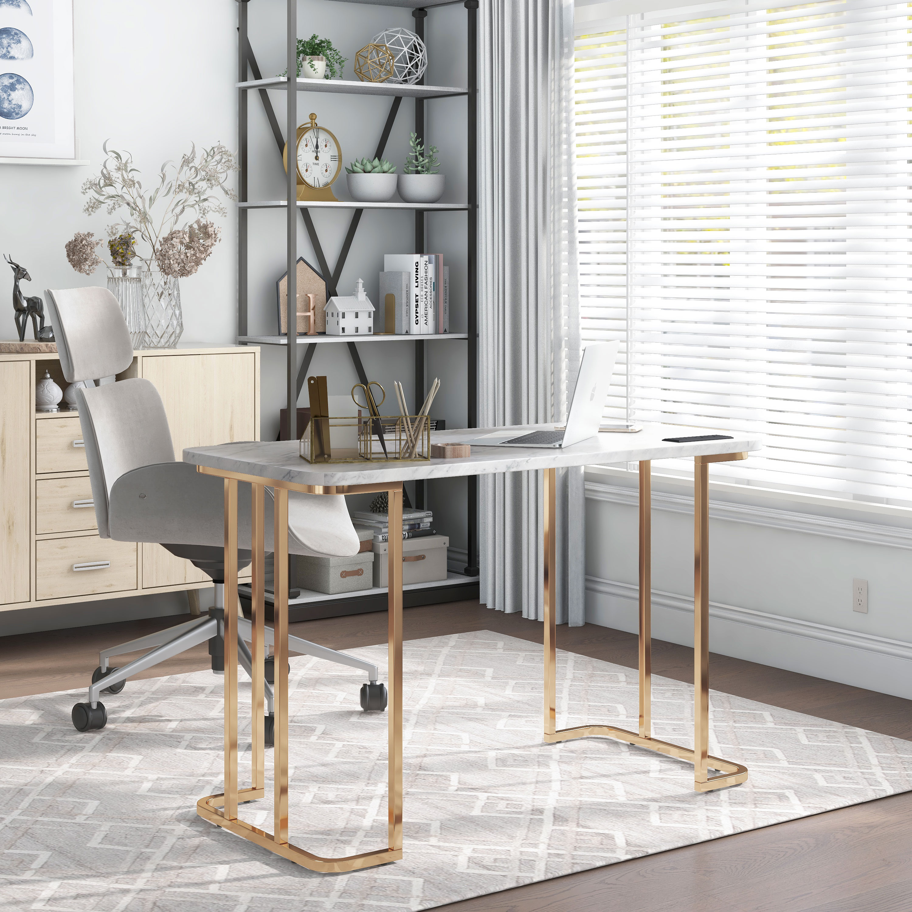 Furniture of America IDF-DK919WH desks - View #3