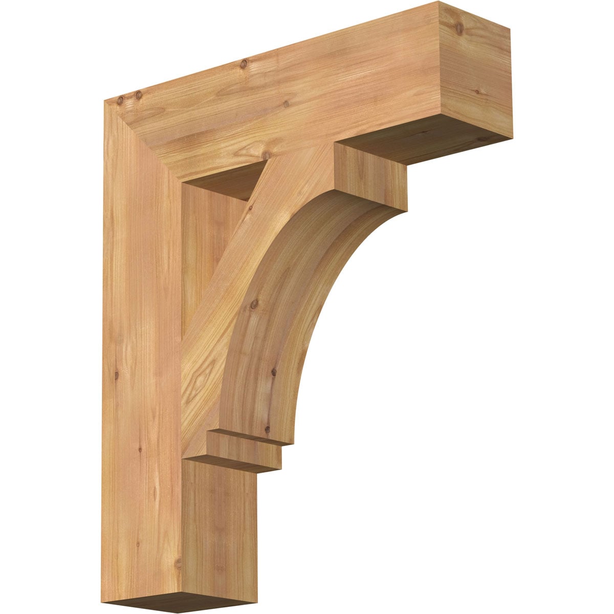 Ekena Millwork BKT06X22X26IMP05SWR Imperial Block Smooth 5-1/2-in x 22-in x 26-in Western red cedar Brown Wood Standard bracket