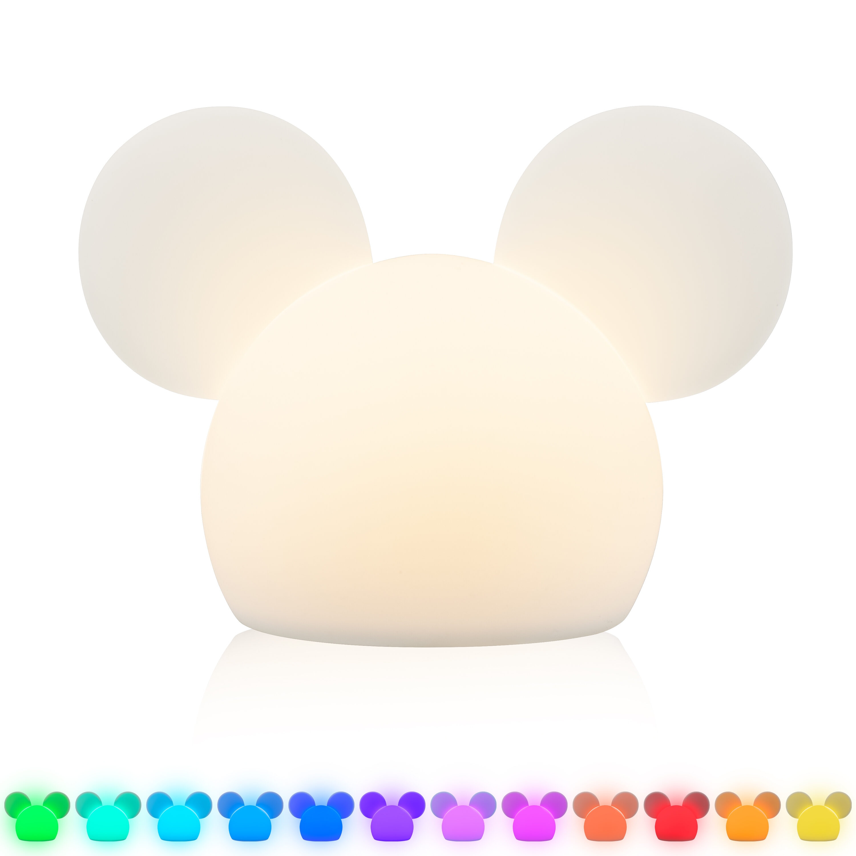 Disney Mickey Mouse Touch LED Night Light with USB Charging Station- Mickey  LED Nightlight with 6 Light Settings, USB 2.0 and USB Type C Ports- Mickey  Mouse Gifts for Woman, Adults and