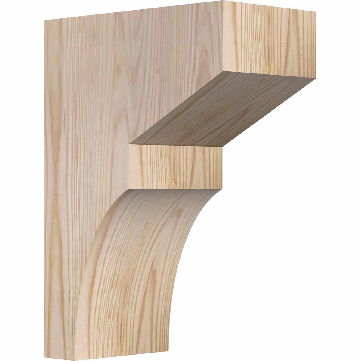Ekena Millwork COR06X10X14MON00SDF 5.5-in x 10-in x 14-in Monterey Unfinished Douglas fir Wood Paintable/Stainable Corbel