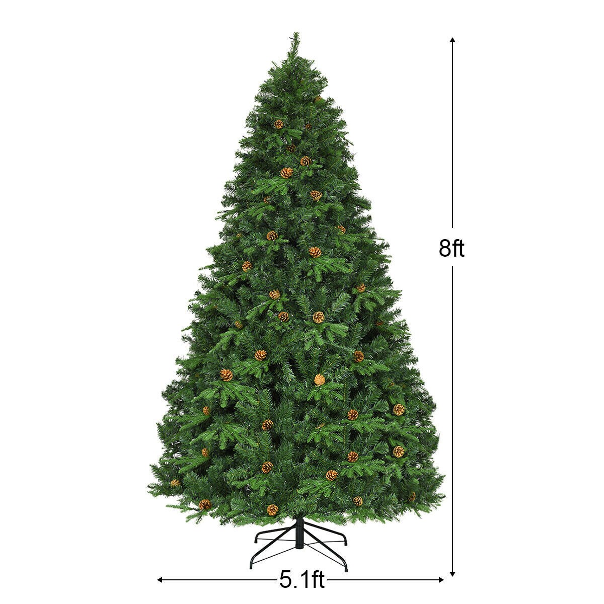 WELLFOR Remote Control Tree 8-ft Pre-lit Flocked Artificial Christmas Tree  with LED Lights in the Artificial Christmas Trees department at