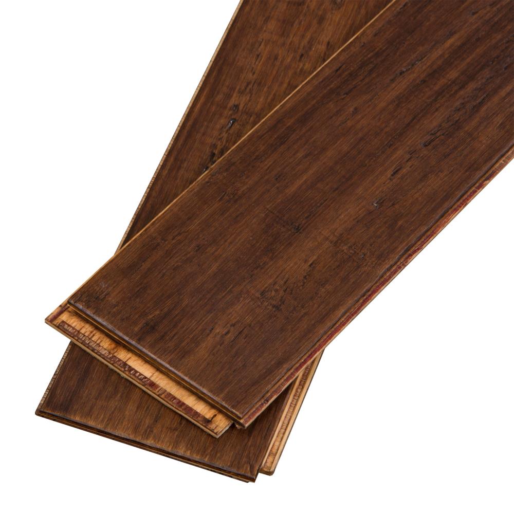 CALI Fossilized Bordeaux Bamboo 3-3/4-in W x 7/16-in T x 36-in Distressed  Engineered Hardwood Flooring (22.69-sq ft) at