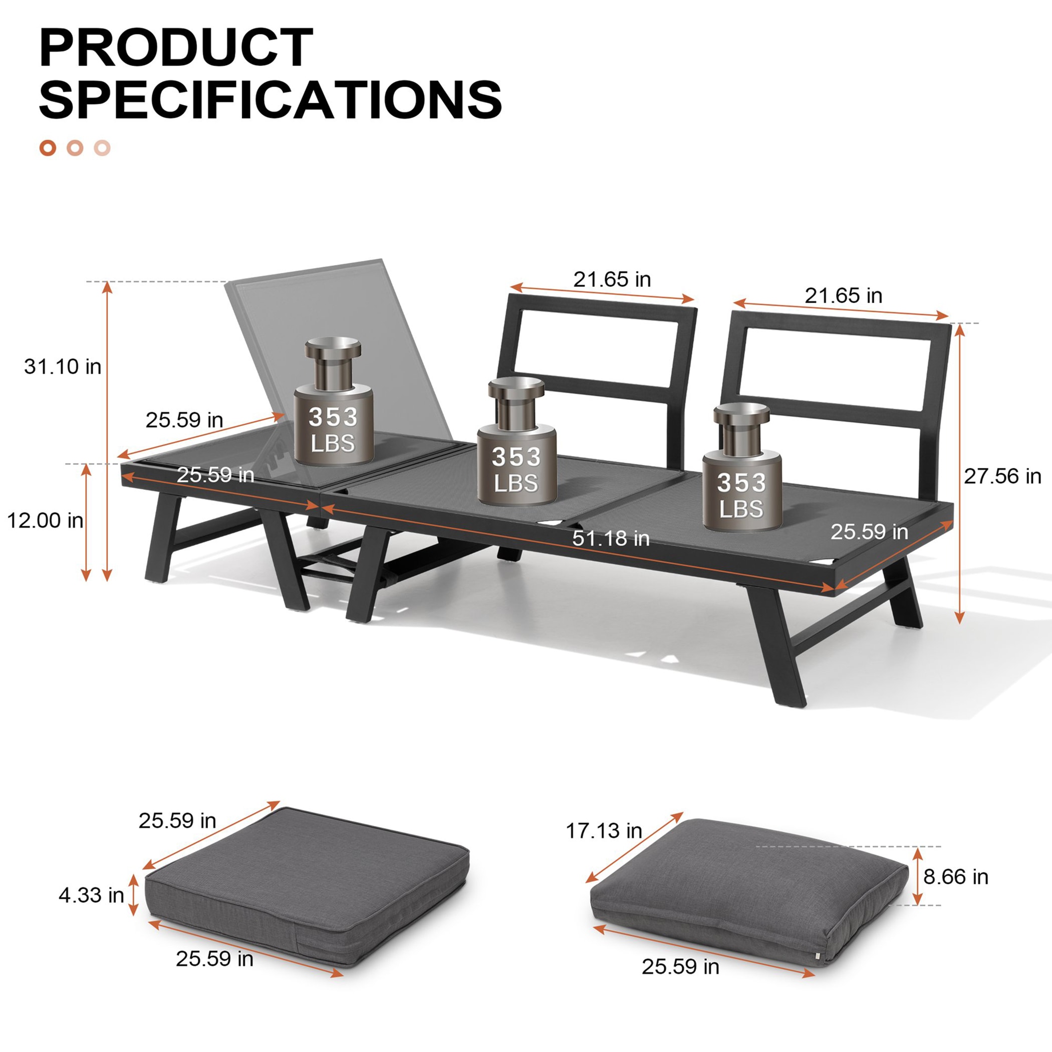 Crestlive Products CL-SF004GRY Patio-Sofas-Daybeds - View #3