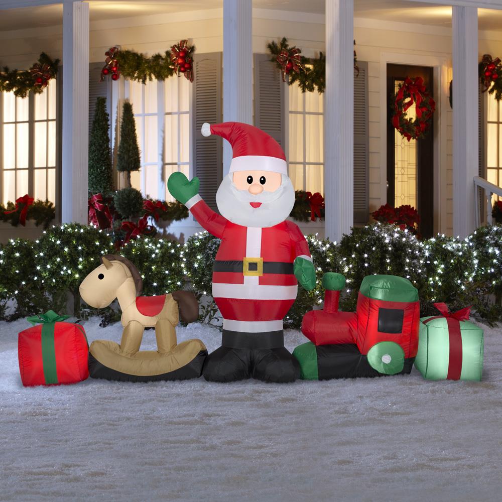 Gemmy 4.3-ft Lighted Santa Christmas Inflatable at Lowes.com