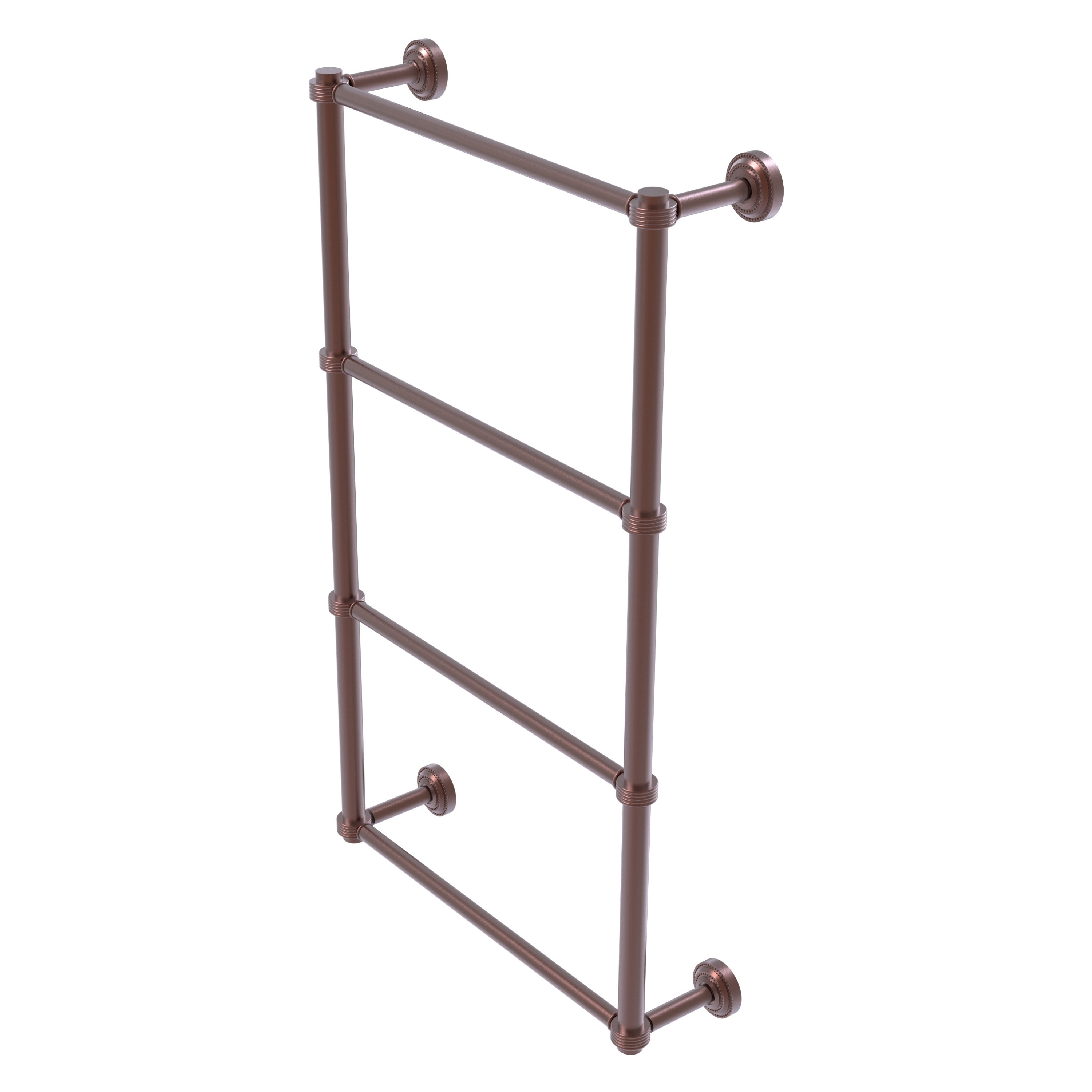Allied Brass DT-28G-24-CA Dottingham 24-in double Antique Copper Wall mount 4-tier Towel Bar