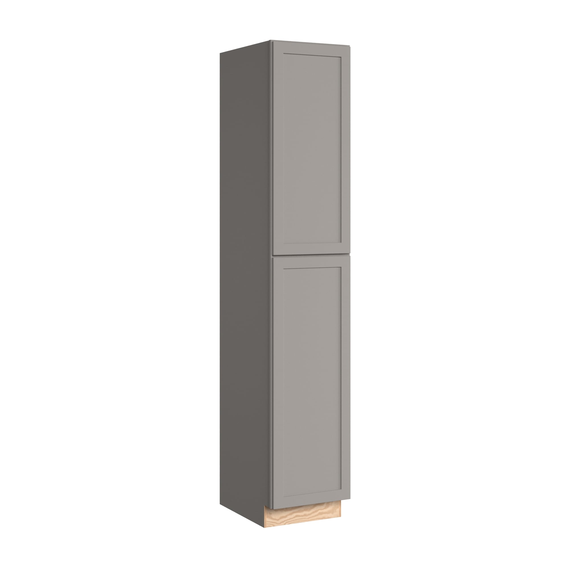 KraftMaid Momentum U182496R.ET.SHG81 Deveron 18-in W x 96-in H x 24-in D Pebble Grey Pantry Fully assembled Plywood Cabinet (Recessed Panel Shaker)