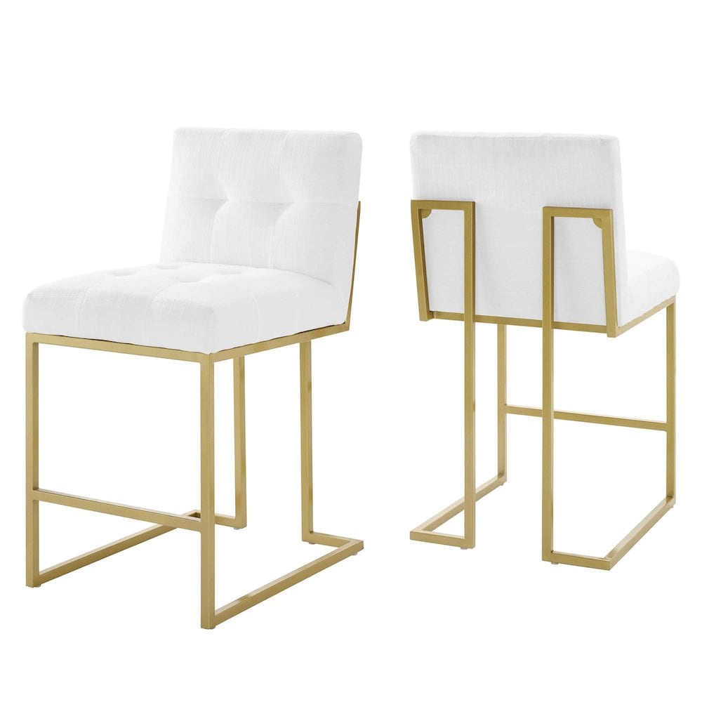 Modway BG3137035 Privy Upholstered Fabric Counter Stool Set of 2