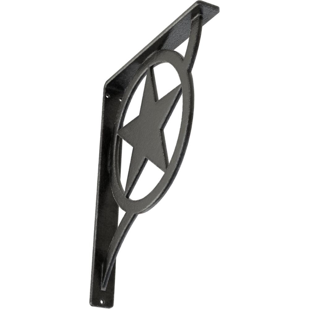 Ekena Millwork BKTM01X10X12SAUAPW Austin 10-in x 1.5-in x 12-in Gray Wrought iron Mounting bracket