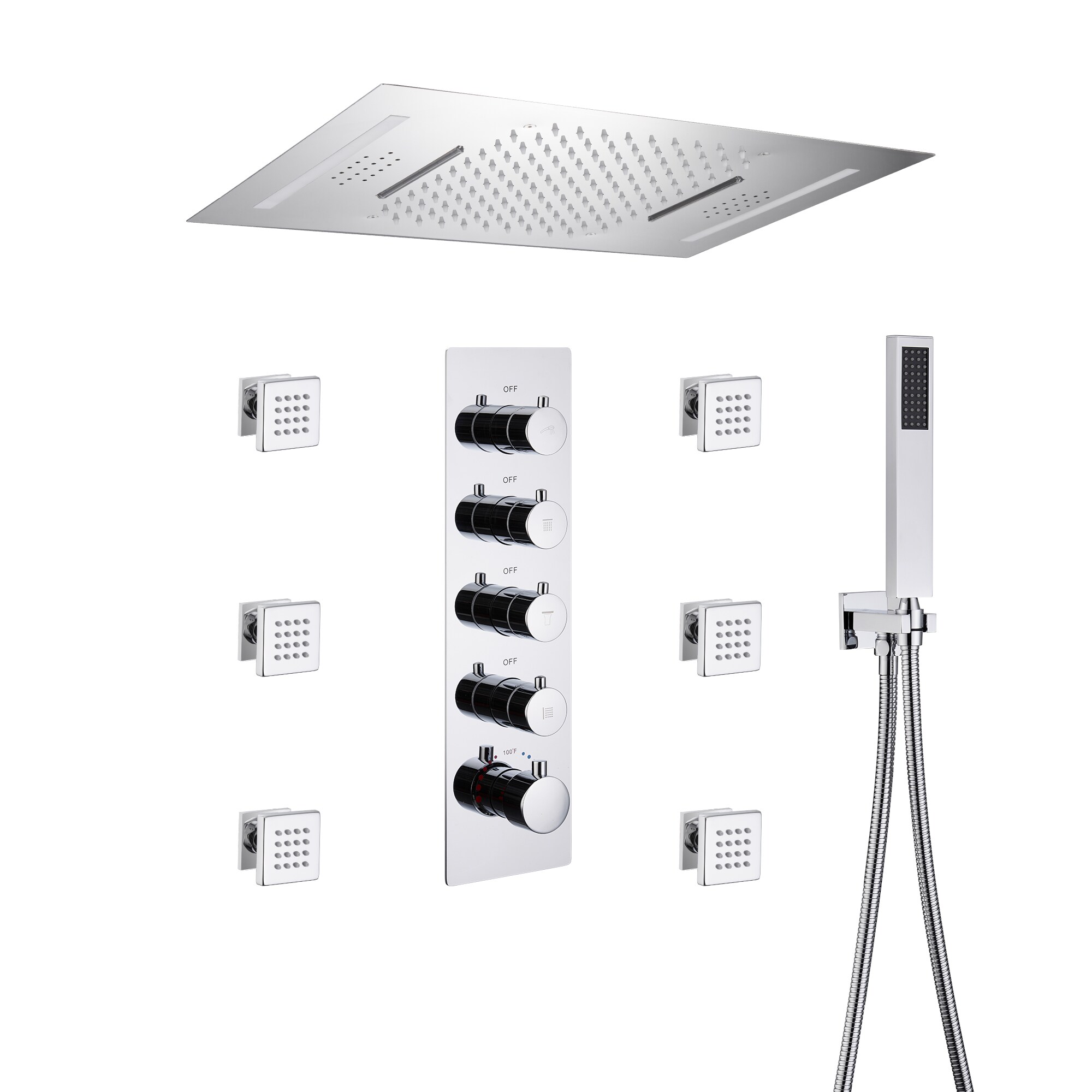 CASAINC CA6345-23CH Showerhead-Bar-Panels - View #2