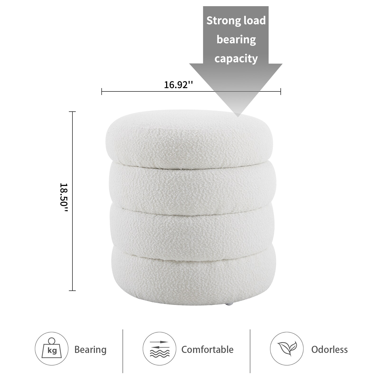 BWE A-9STOOL-05-WH Indoor-Ottomans - View #7